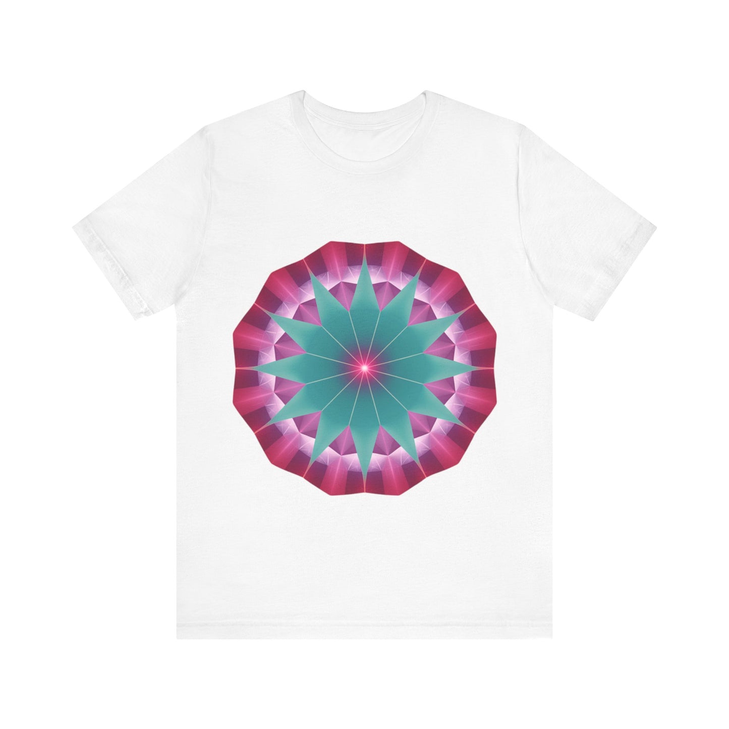 Vibrant Mandala T-Shirt, Graphic Tee, Casual Wear, Gifts for Art Lovers, Meditation Apparel, Festival Outfit