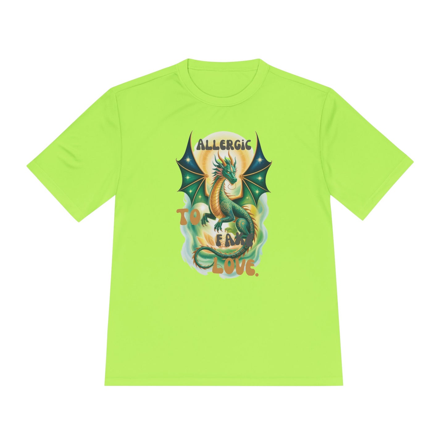 Dragon Allergy Moisture Wicking Tee, Funny T-Shirt for Allergy Awareness, Gift for Dragon Lovers, Fitness Wear, Unique Humor Tee