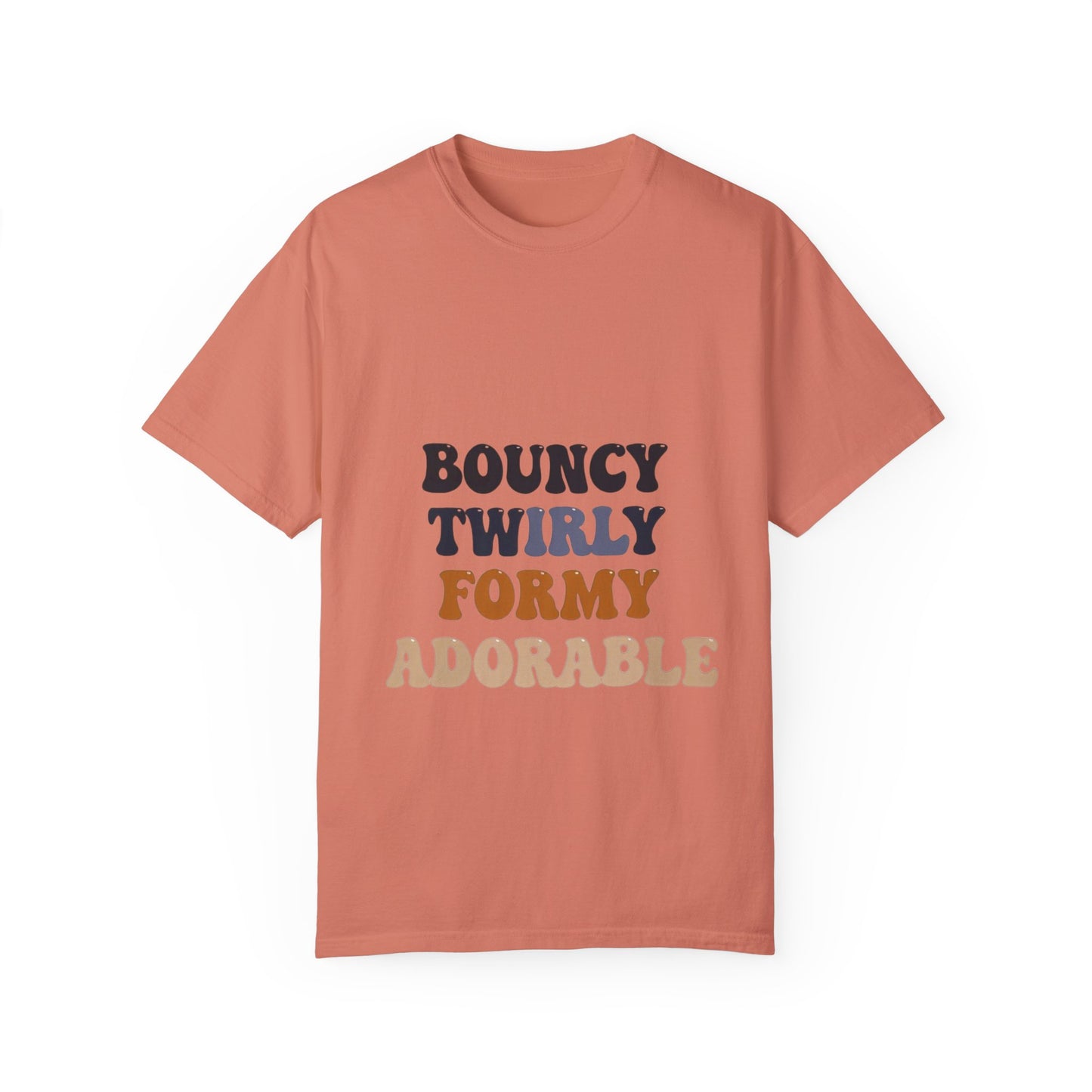 Bouncy Twirly Adorable T-Shirt – Men Garment-Dyed Tee for Fun Lovin' Souls