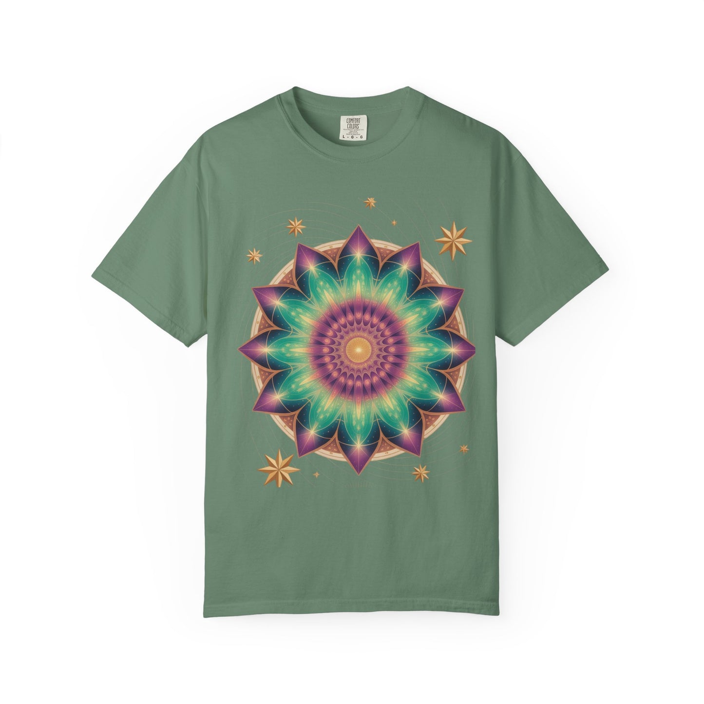 Tie-Dye Mandala T-Shirt, Spiritual Apparel, Bohemian Style Tee, Festival Wear, Eco-Friendly Fashion