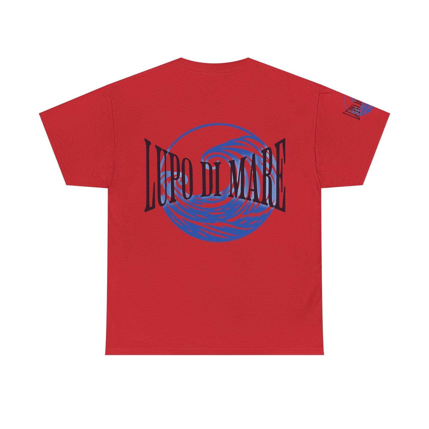 Camiseta de algodón grueso Lupo di Mare: camiseta gráfica Ocean Vibes