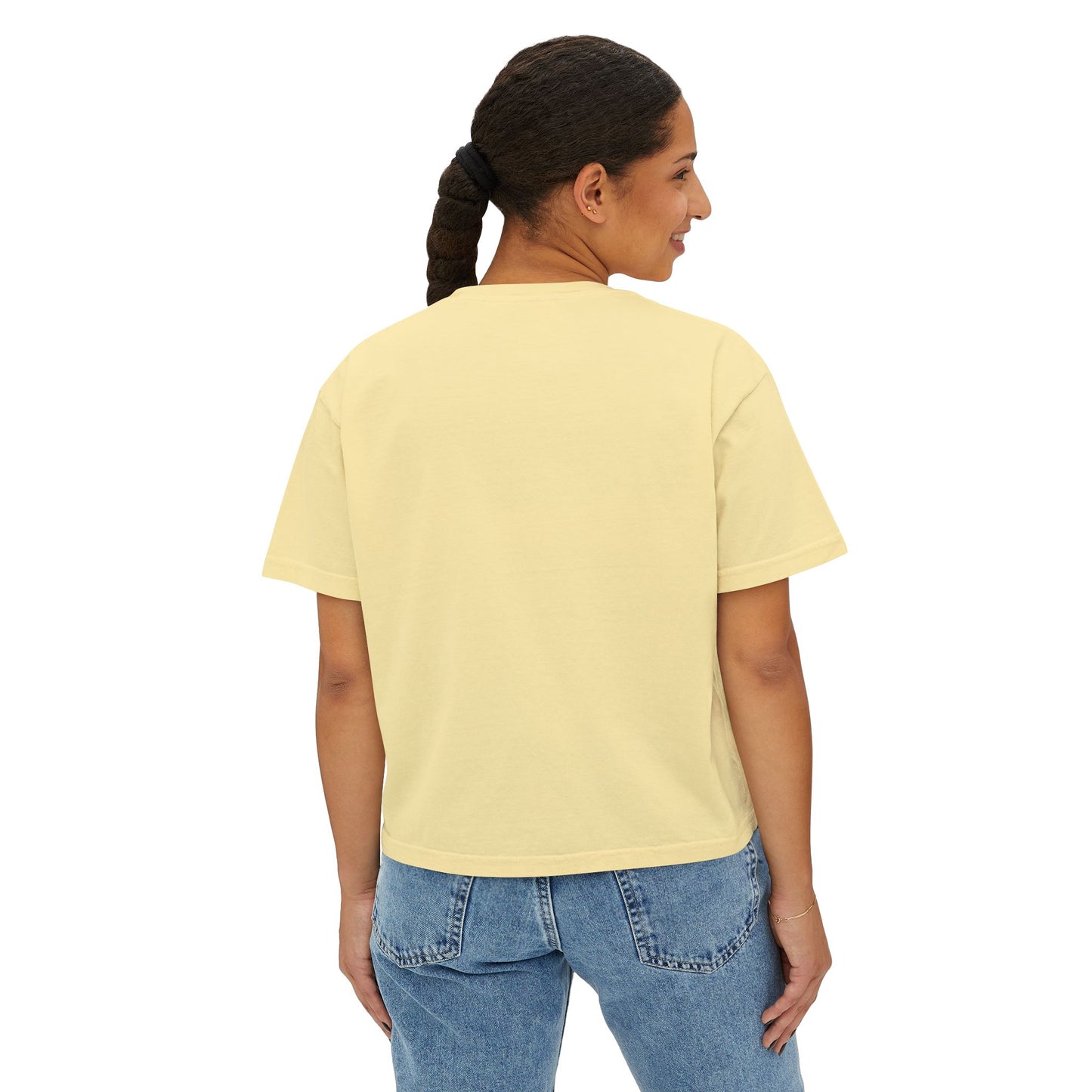 Flower Power Women's Boxy Tee, Vintage Inspired Top, Casual Streetwear, Boho Style Shirt, Perfect for Festivals, Everyday Wear