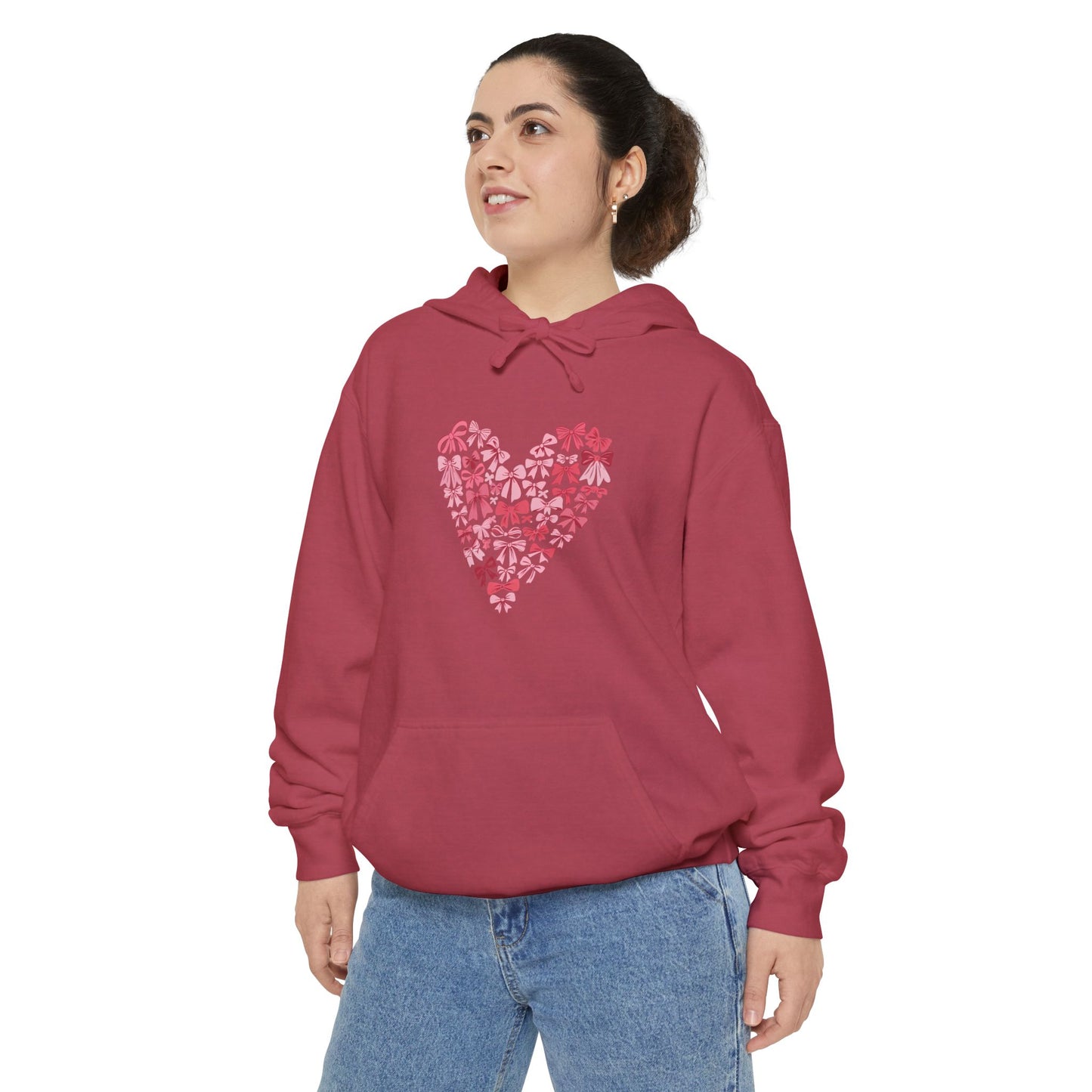 Sudadera con capucha teñida Heart Blossom | Ideal para ropa informal y amantes de la naturaleza