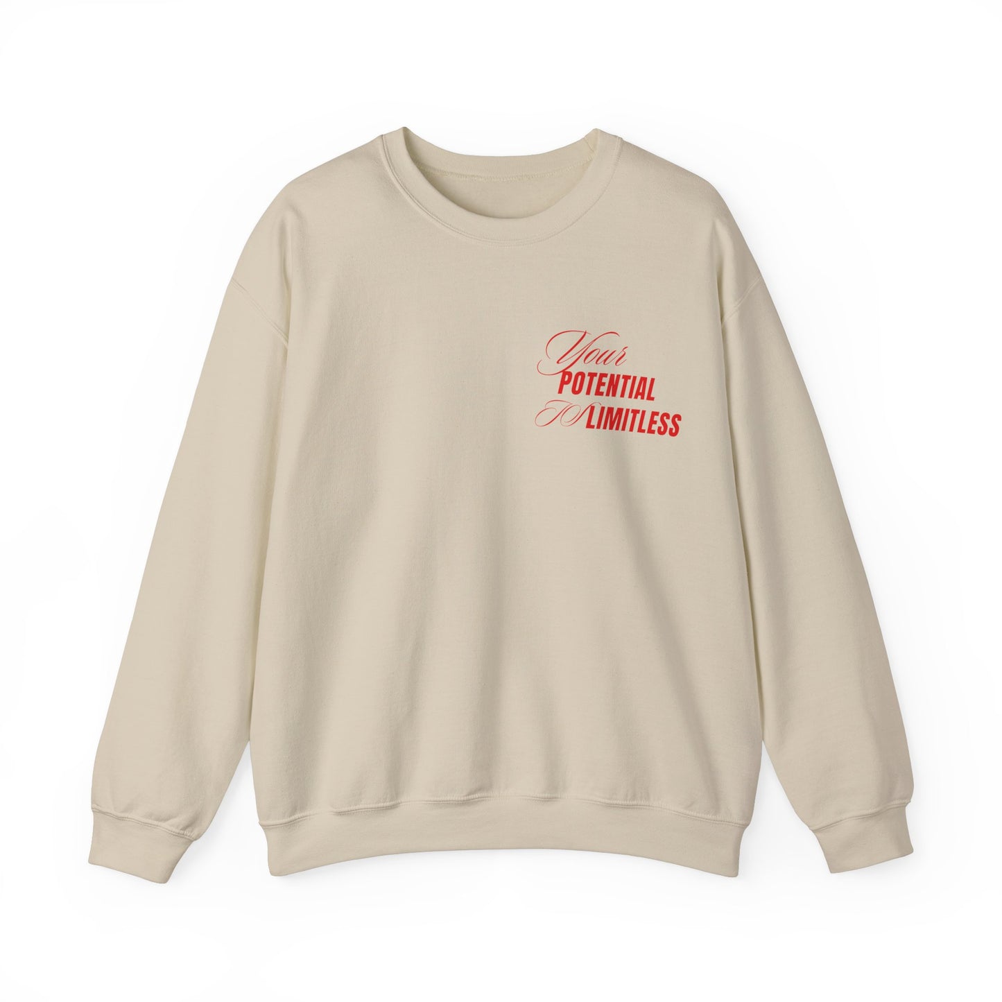 Inspirational Crewneck Sweatshirt - "Your Potential is Limitless"