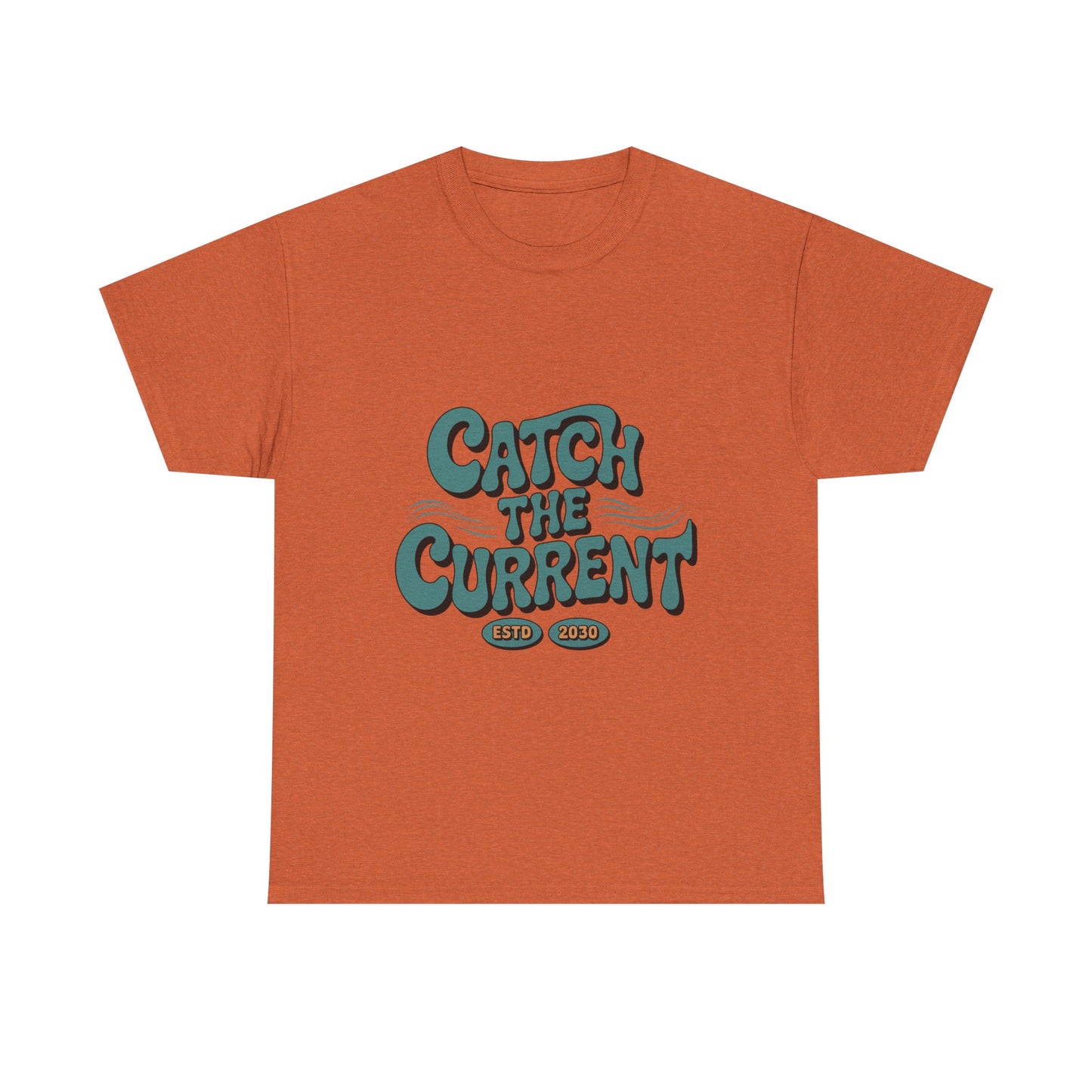 Catch the Current Tee, Relaxed Cotton T-Shirt, Beach Vibe Top, Casual Wear, Perfect Gift for Surfers, Summer Fun