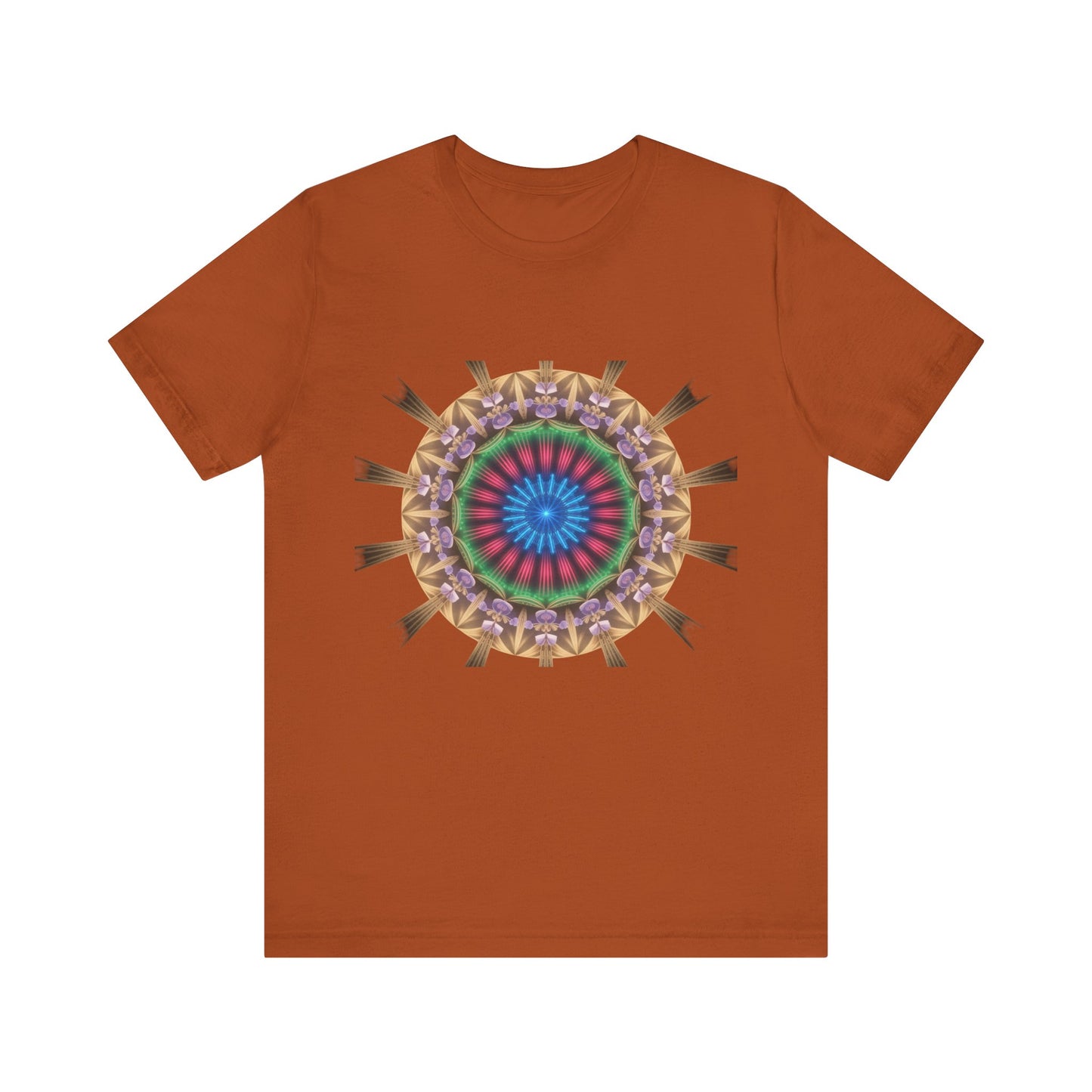 Vibrant Mandala Women Tee, Festival Wear, Boho Style, Casual Summer Tee, Gift for Friends