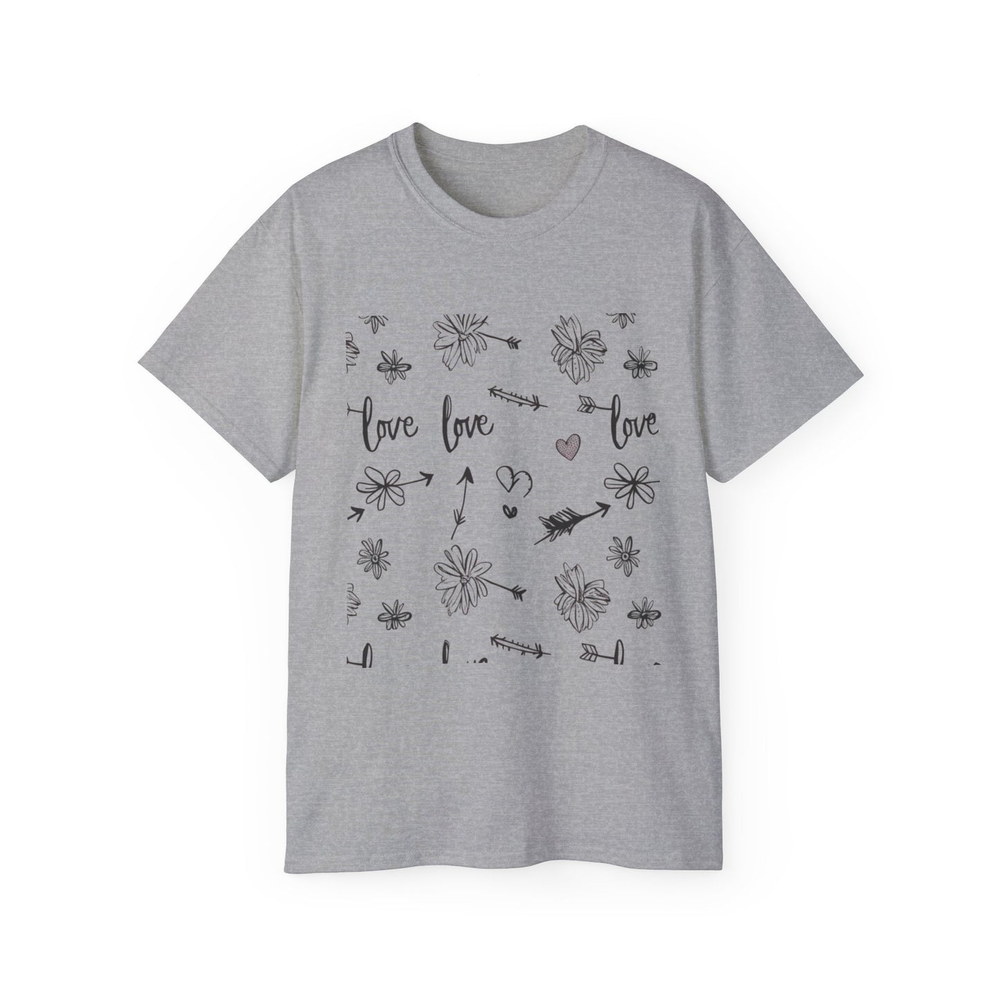 Maglietta Love Floral Ultra Cotton - Maglietta carina e comoda per ogni occasione