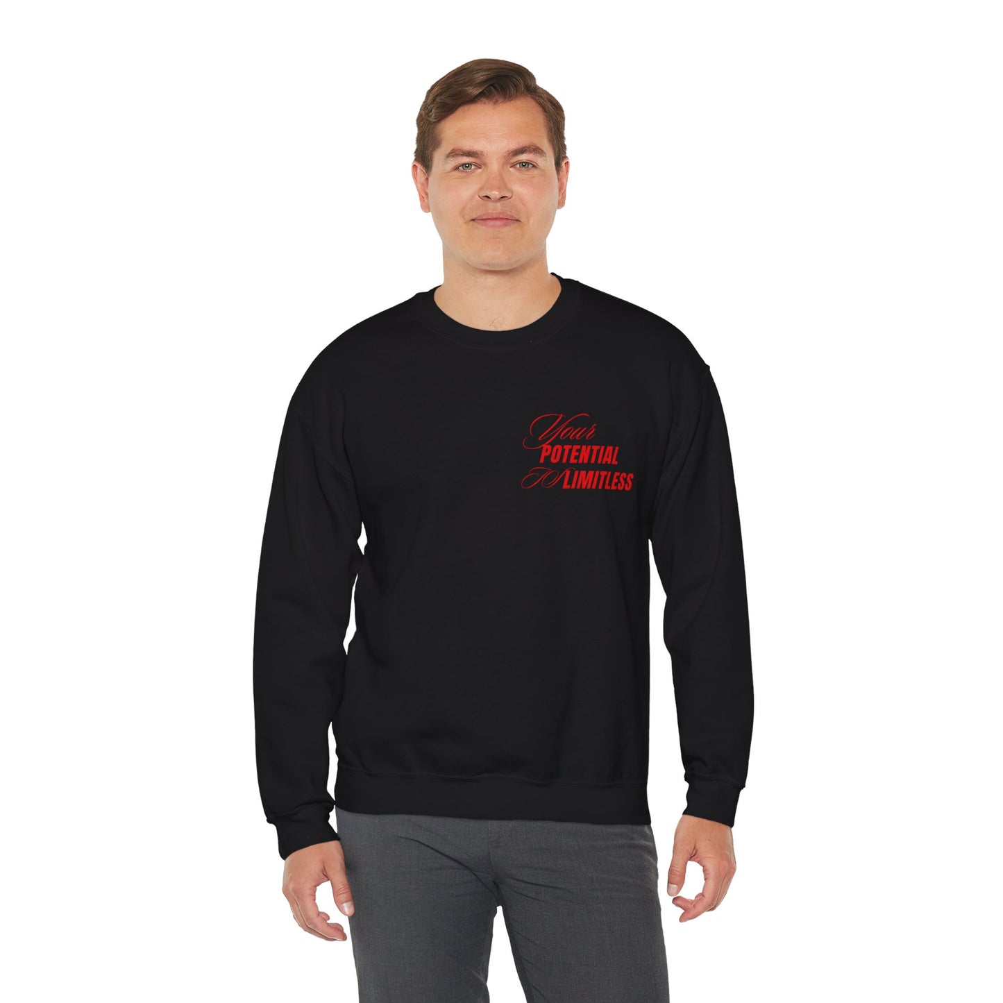 Inspirational Crewneck Sweatshirt - "Your Potential is Limitless"