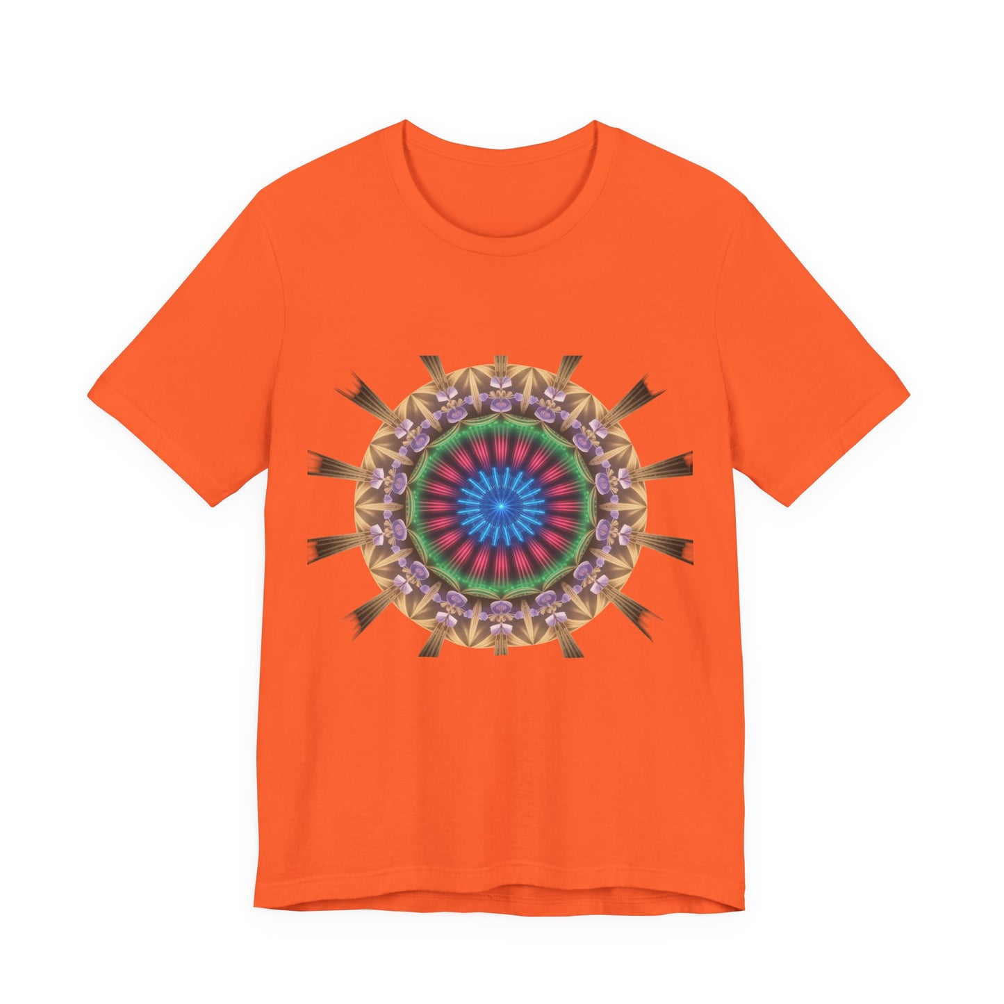 Vibrant Mandala Women Tee, Festival Wear, Boho Style, Casual Summer Tee, Gift for Friends