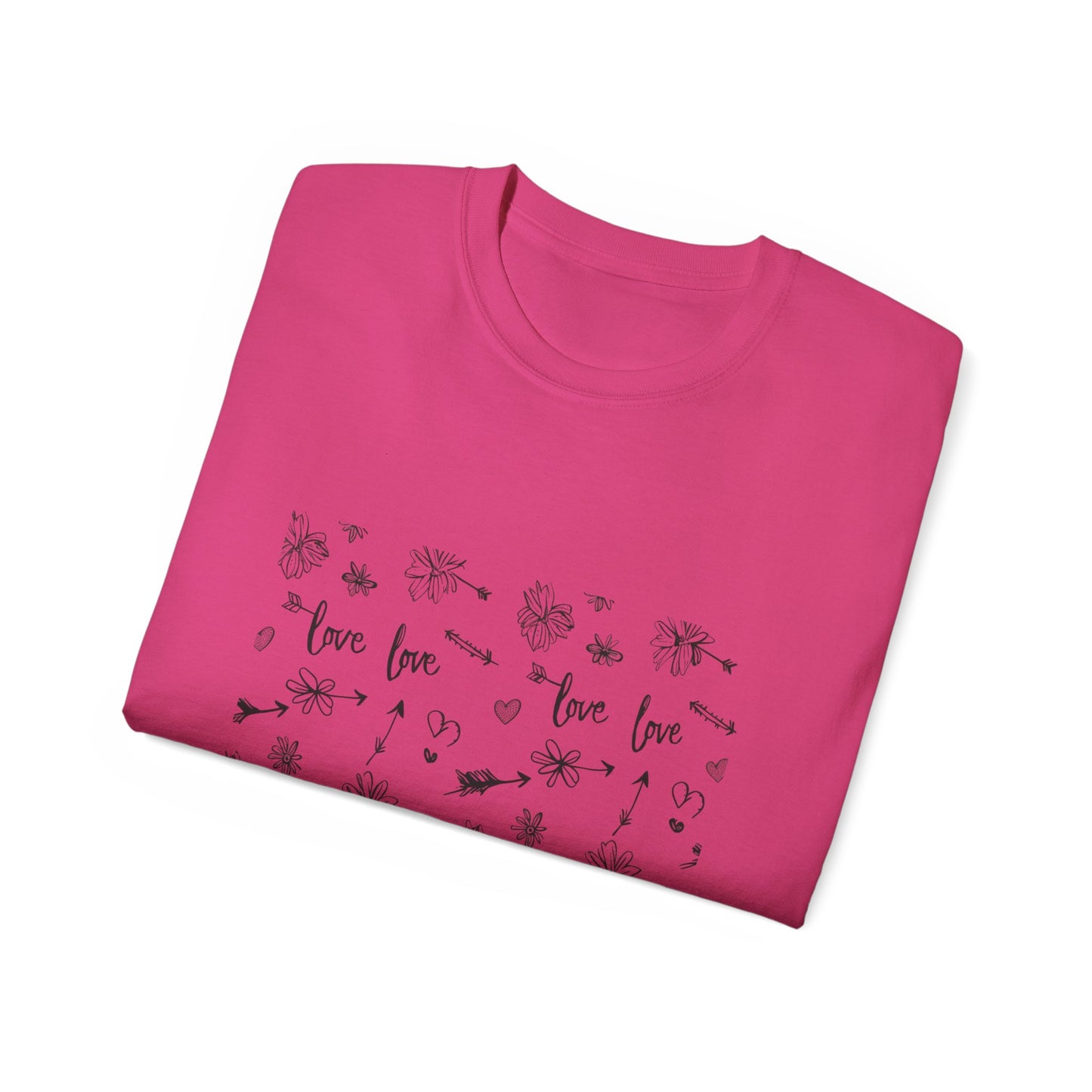 Love Floral Ultra Cotton Tee - Cute & Comfortable Shirt for Every Occasion