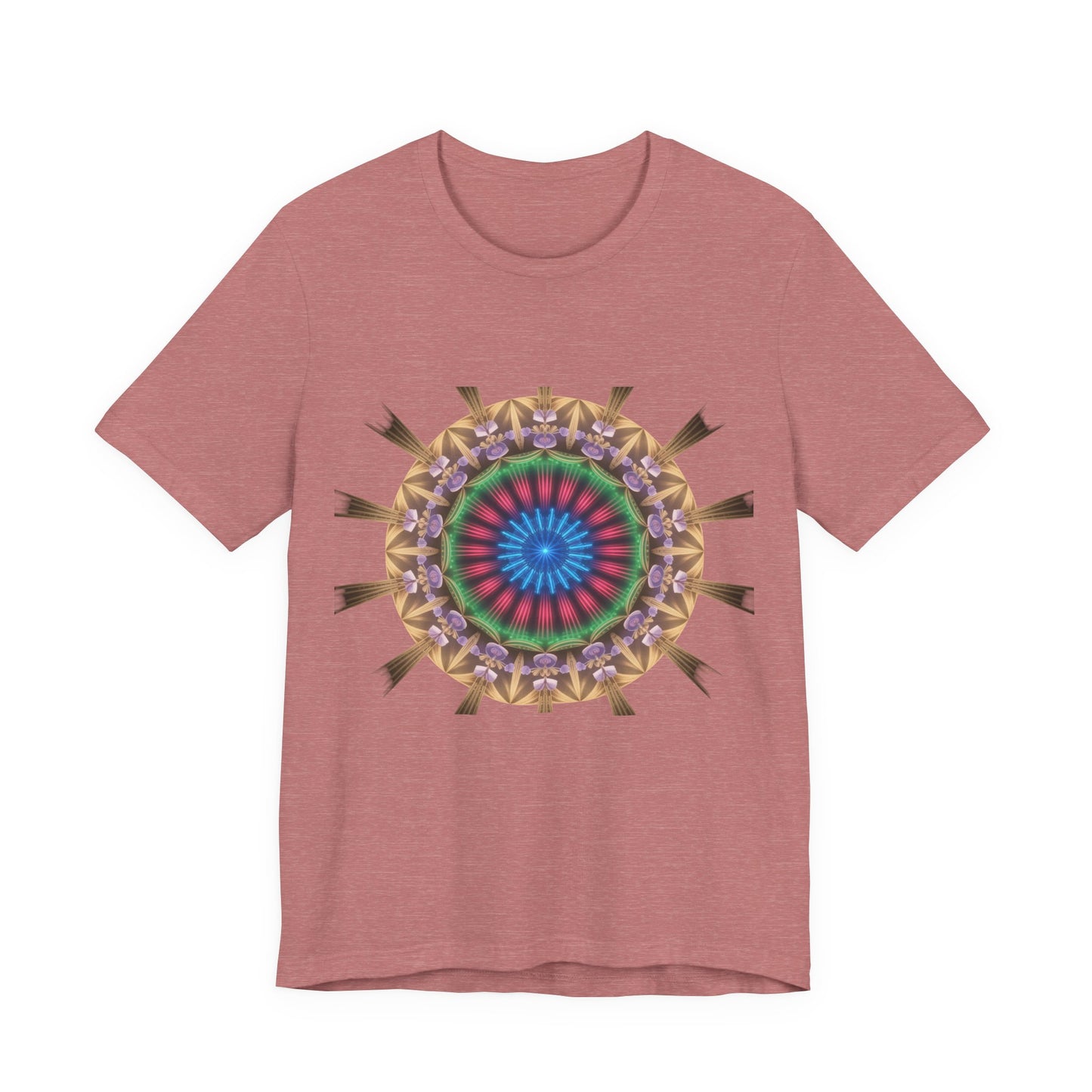 Vibrant Mandala Women Tee, Festival Wear, Boho Style, Casual Summer Tee, Gift for Friends