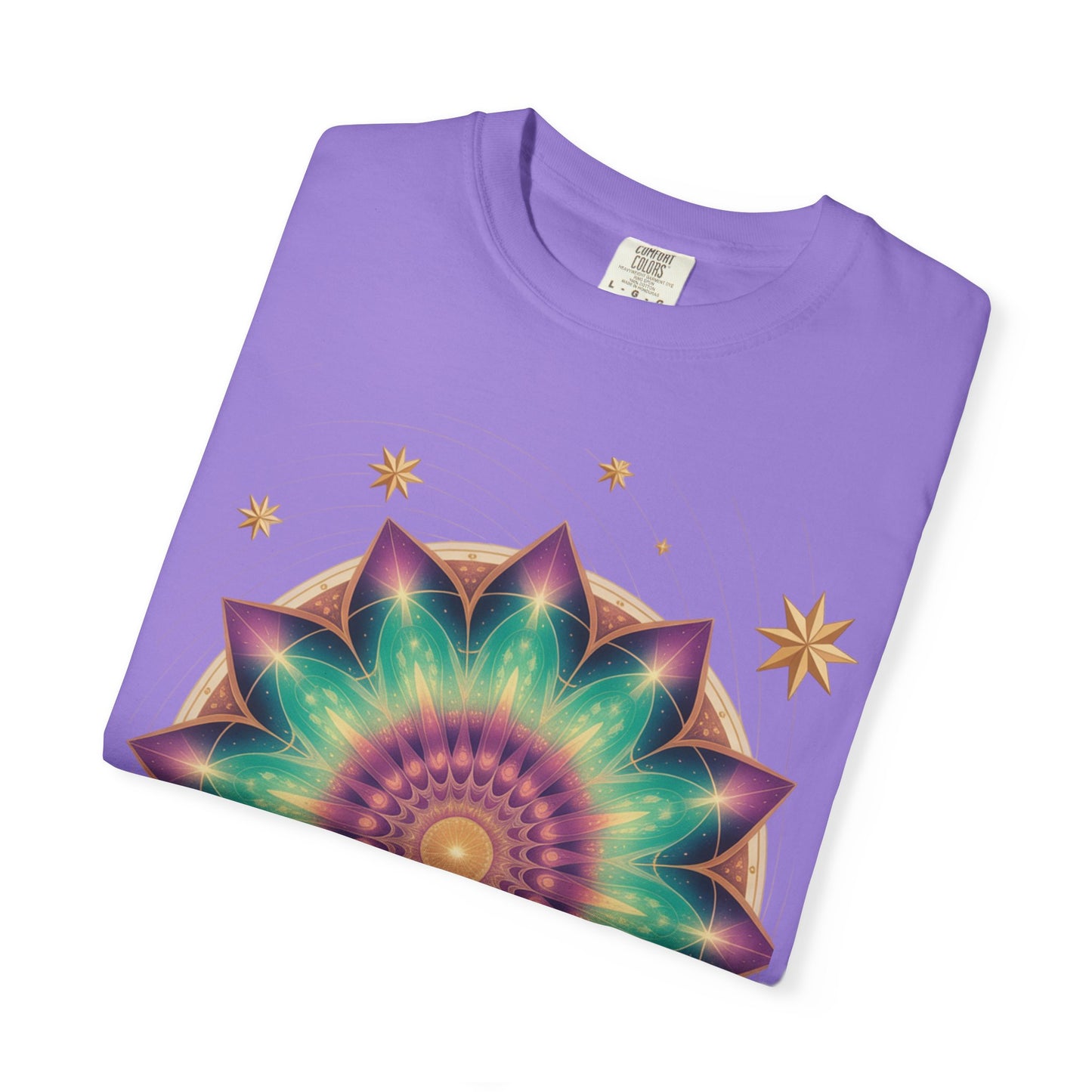 Tie-Dye Mandala T-Shirt, Spiritual Apparel, Bohemian Style Tee, Festival Wear, Eco-Friendly Fashion