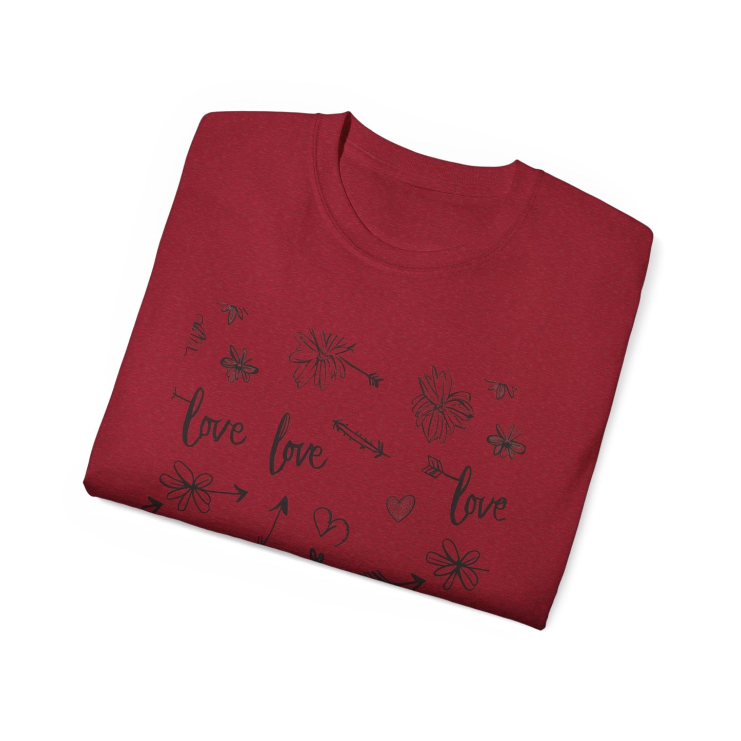 Maglietta Love Floral Ultra Cotton - Maglietta carina e comoda per ogni occasione