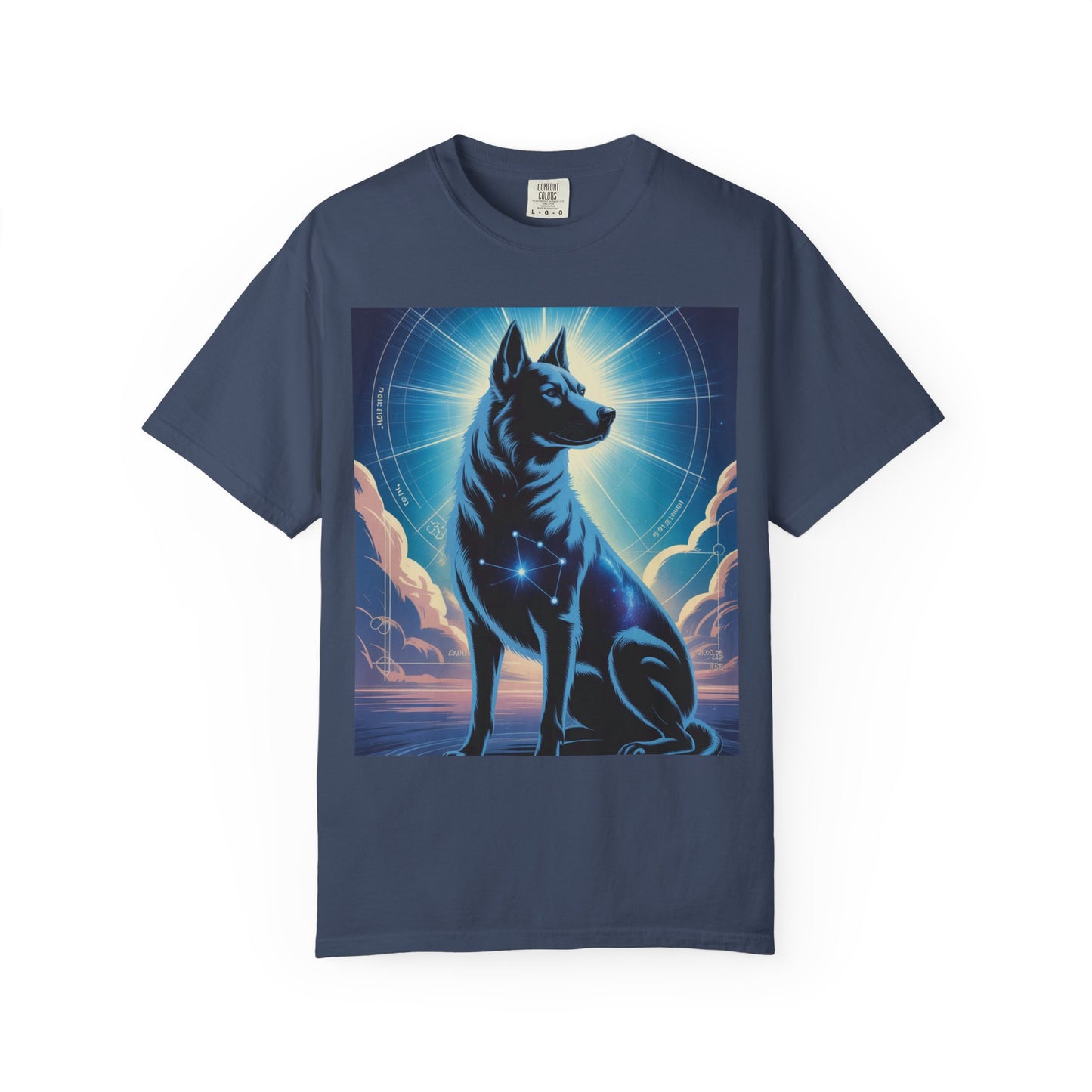 Cosmic Canine Men's T-shirt | Starry Dog Graphic Tee, Animal Lover Gift, Soft Cotton Top, Casual Wear, Unique Pet Shirt