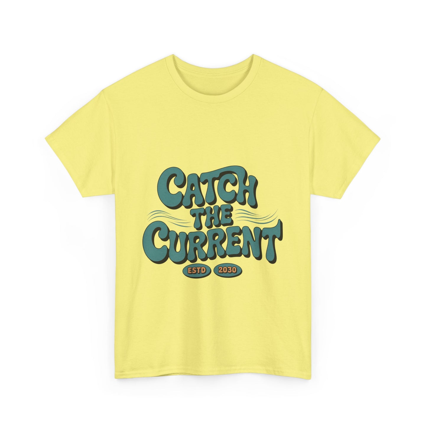 Catch the Current Tee, Relaxed Cotton T-Shirt, Beach Vibe Top, Casual Wear, Perfect Gift for Surfers, Summer Fun