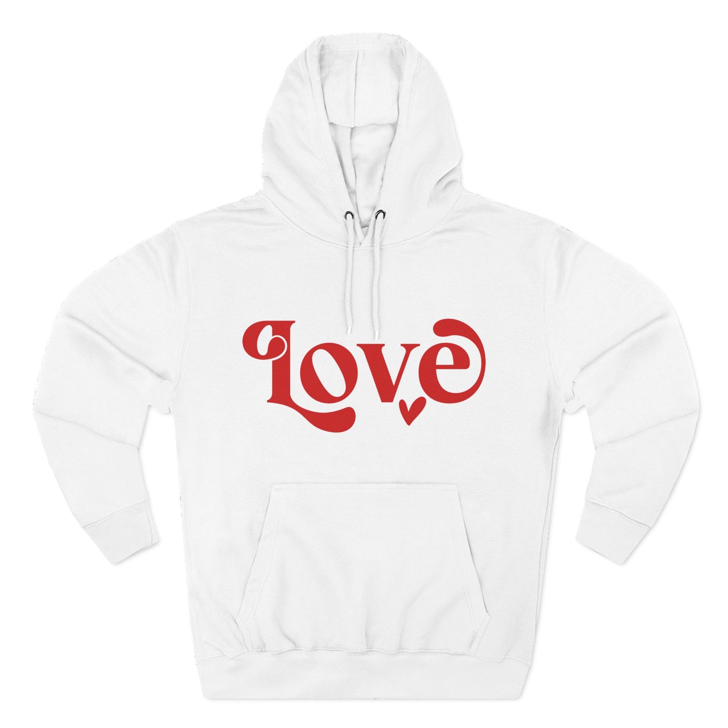 Sudadera con capucha de polar de tres paneles con gráfico Love