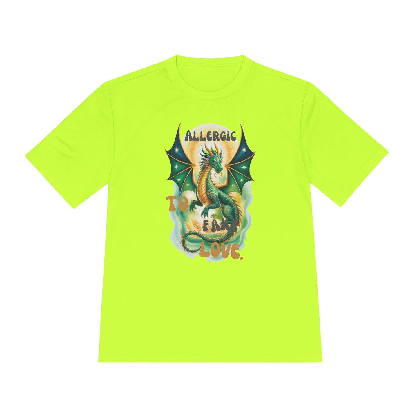 Dragon Allergy Moisture Wicking Tee, Funny T-Shirt for Allergy Awareness, Gift for Dragon Lovers, Fitness Wear, Unique Humor Tee