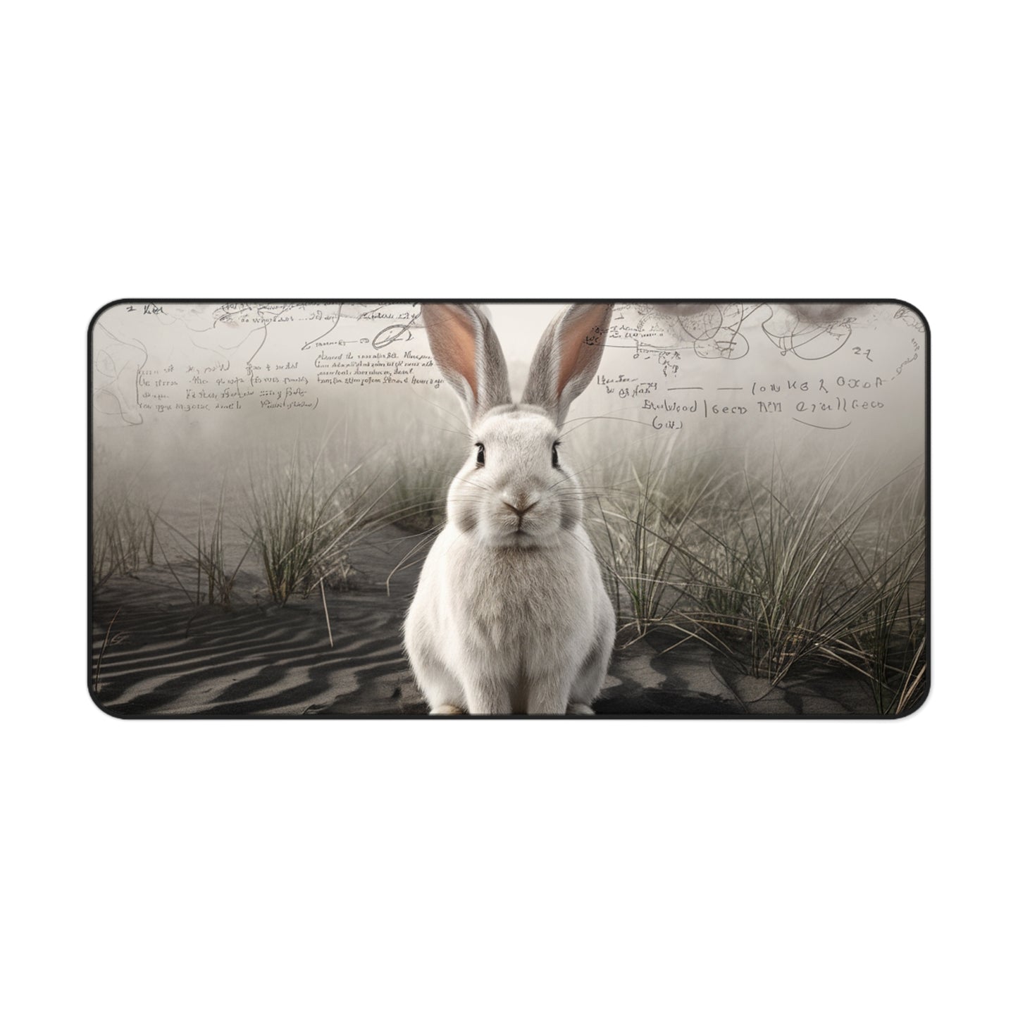 Whimsical Rabbit Desk Mat - Nature-Inspired Desk Accessory for Home or Office