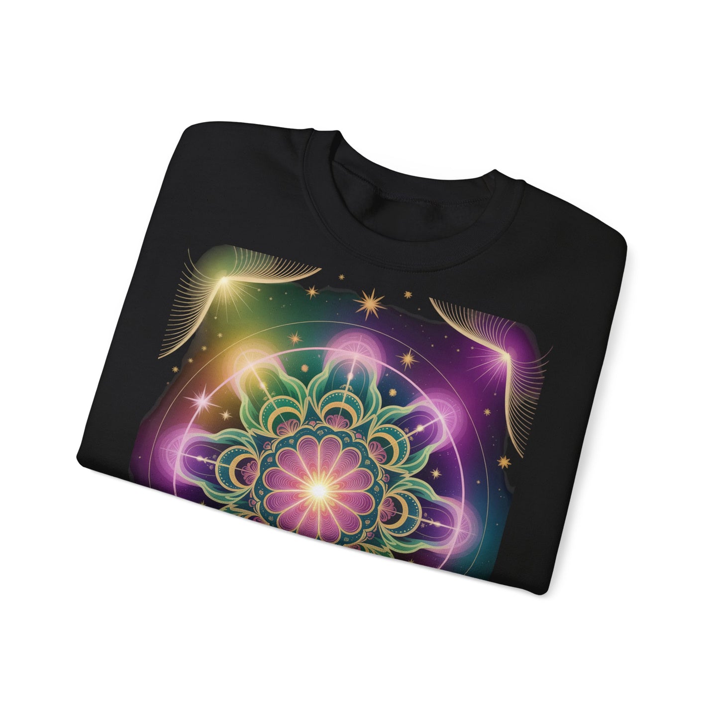 Cosmic Mandala Sweatshirt | Women's Crewneck | Soft Heavy Blend | Ideal for Cozy Nights, Meditation, Festivals, Gifts