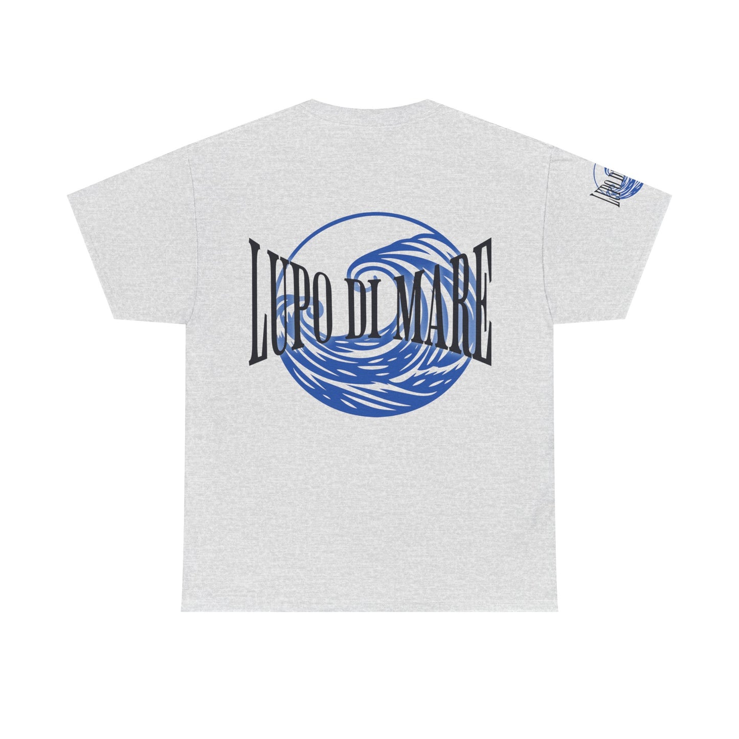 Camiseta de algodón grueso Lupo di Mare: camiseta gráfica Ocean Vibes