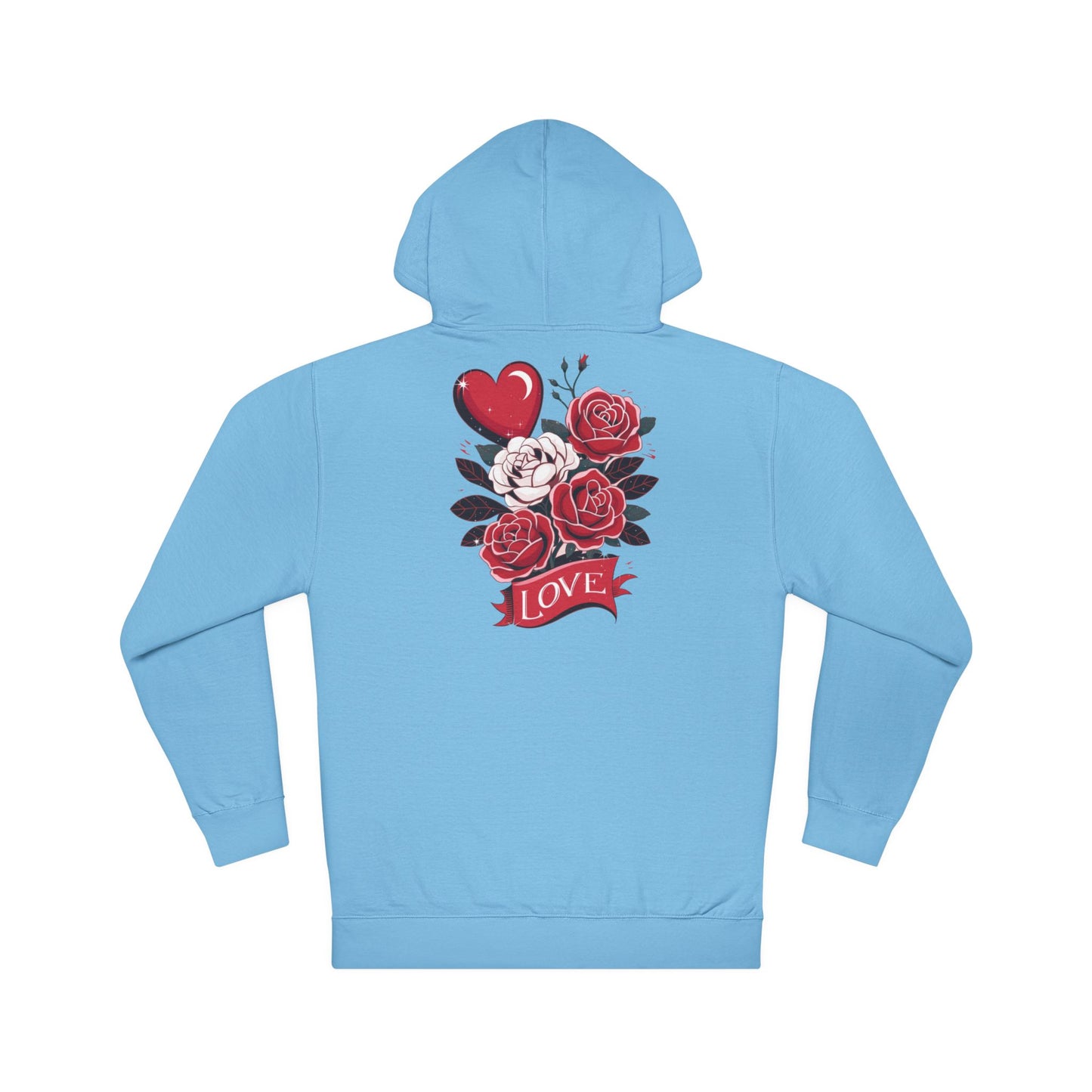 Romantic Floral Love Hooded Sweatshirt - Perfect for Everyday Wear
