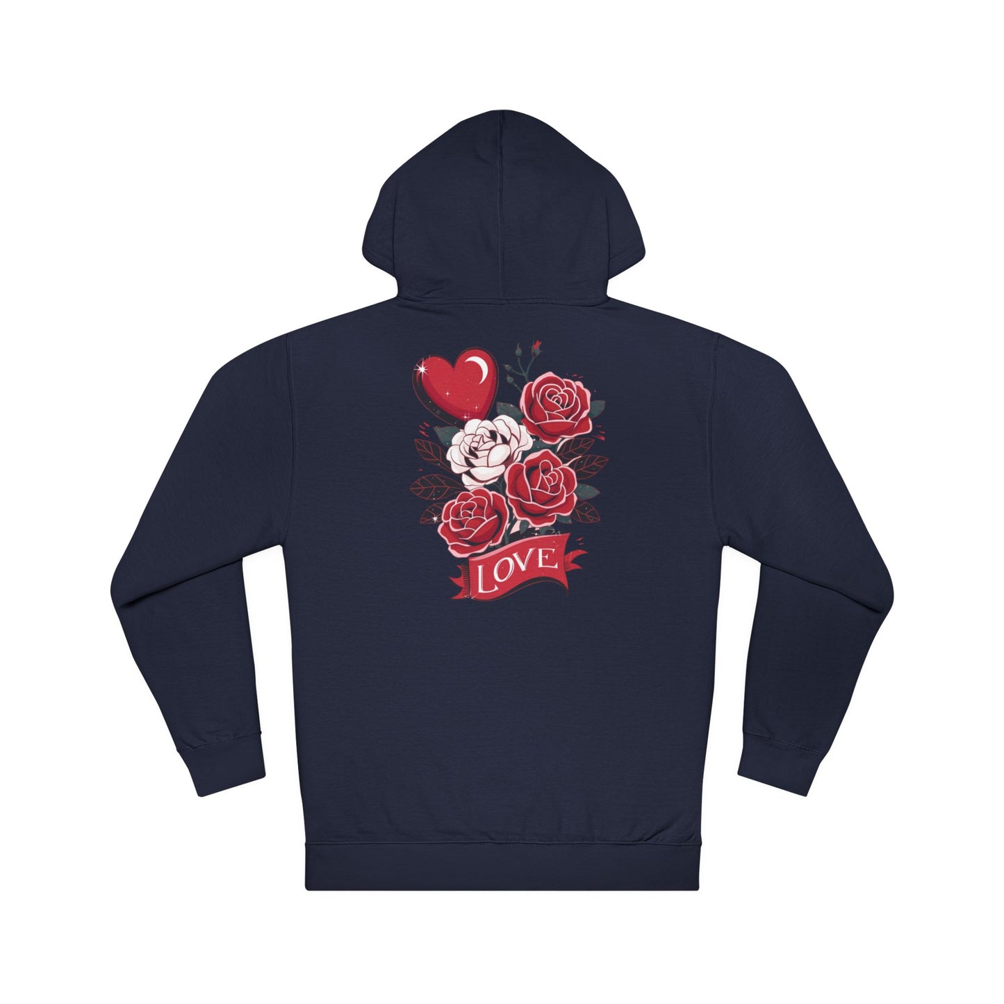 Felpa con cappuccio con motivo floreale romantico - Perfetta per San Valentino e per tutti i giorni