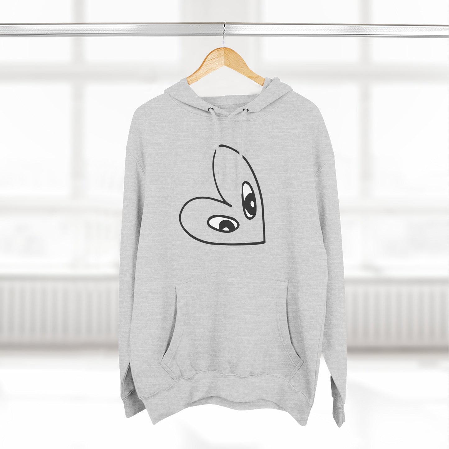 Sudadera con capucha de polar de tres paneles con gráfico Love