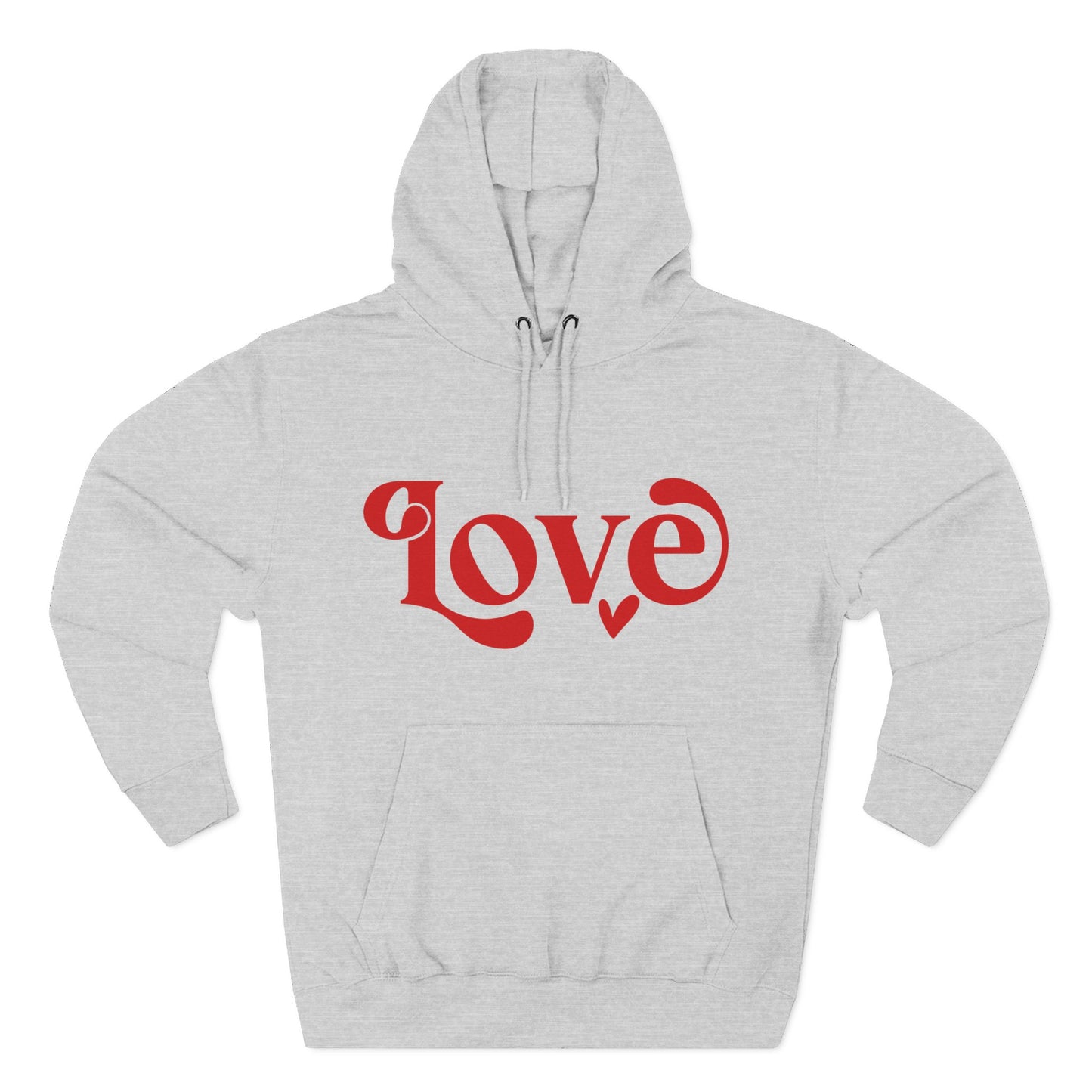 Sudadera con capucha de polar de tres paneles con gráfico Love