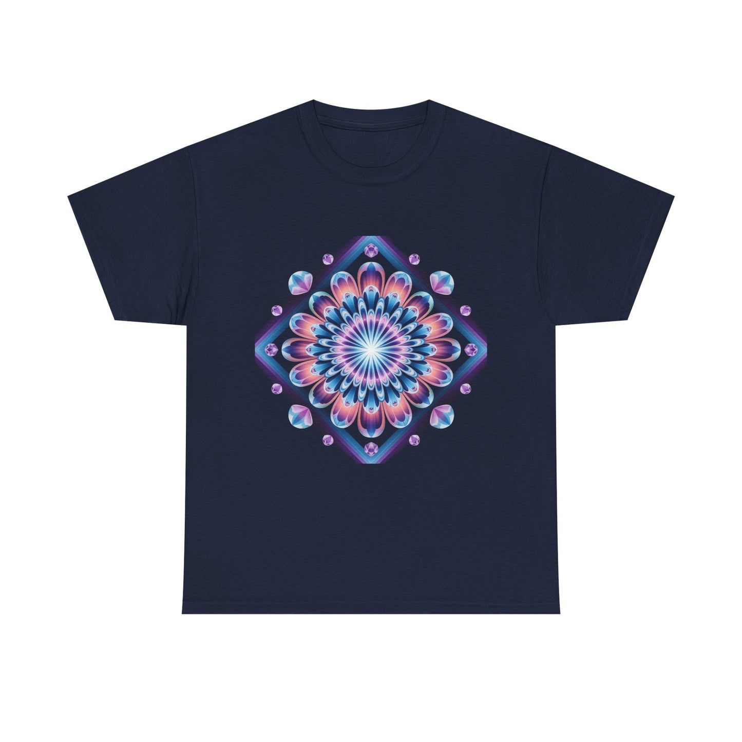 Vibrant Mandala Tee - Heavy Cotton Shirt, Bohemian Style Top, Casual Wear, Gift for Her, Festival Fashion, Summer Style