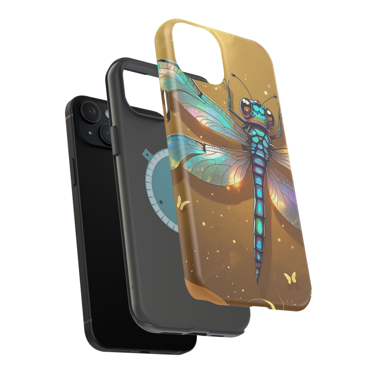 Dragonfly Magnetic Phone Case, Colorful Phone Cover, Gift for Nature Lovers, Unique Phone Accessory, Eco-Friendly Design