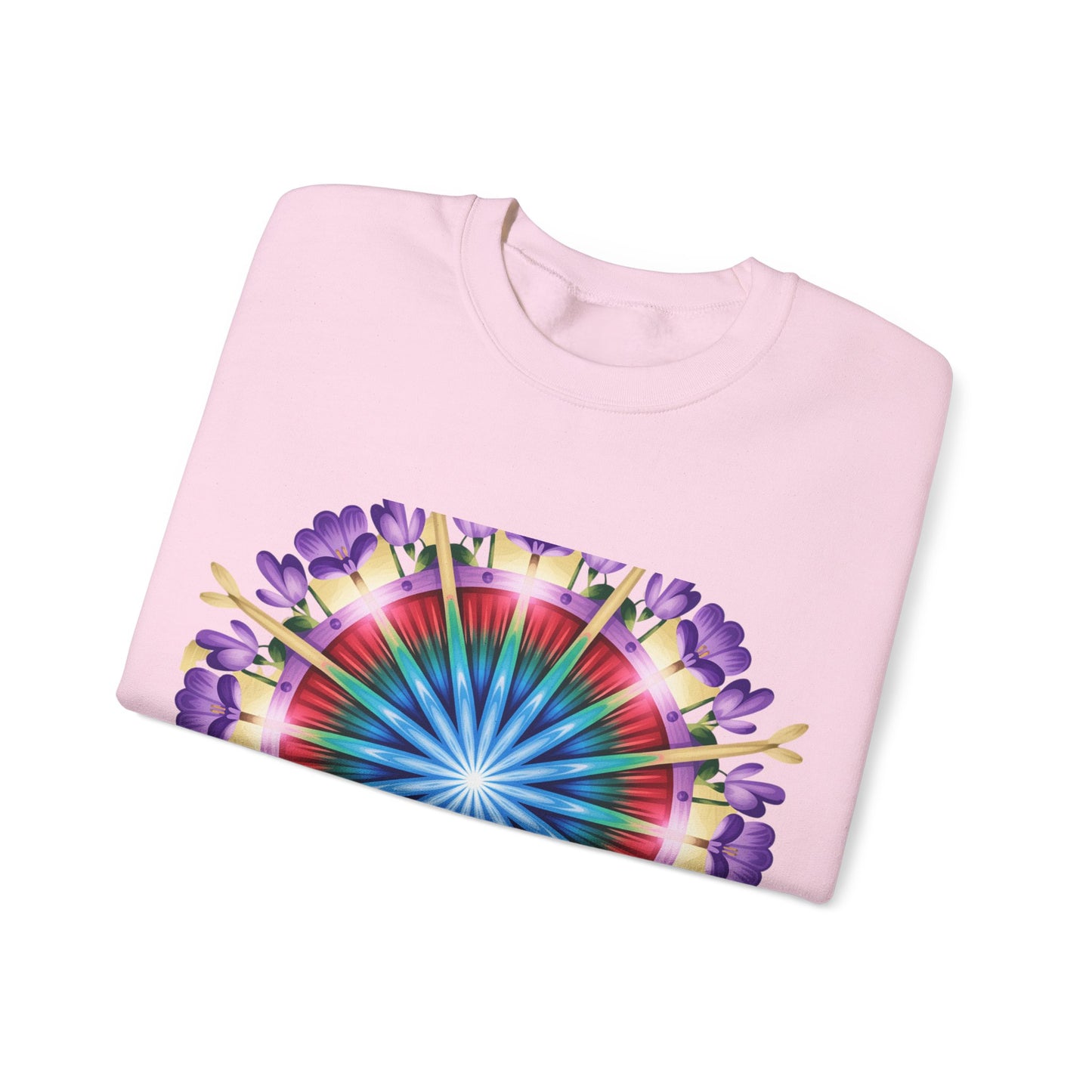 Vibrant Floral Mandala Crewneck Sweatshirt | Cozy Apparel, Stylish Gift, Casual Wear, Everyday Comfort, Botanical Design