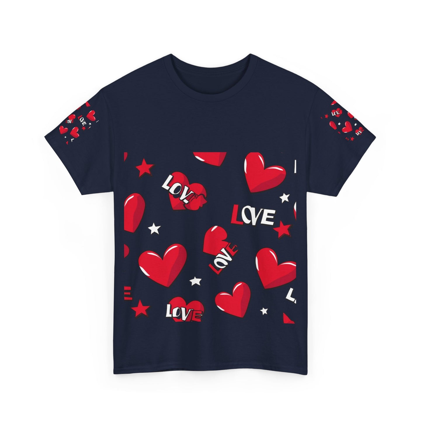 Maglietta in cotone pesante con cuore romantico - Perfetta per San Valentino e per tutti i giorni