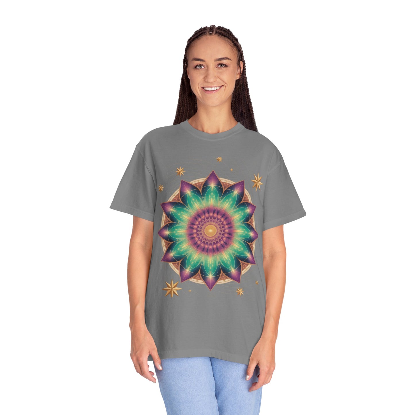 Tie-Dye Mandala T-Shirt, Spiritual Apparel, Bohemian Style Tee, Festival Wear, Eco-Friendly Fashion