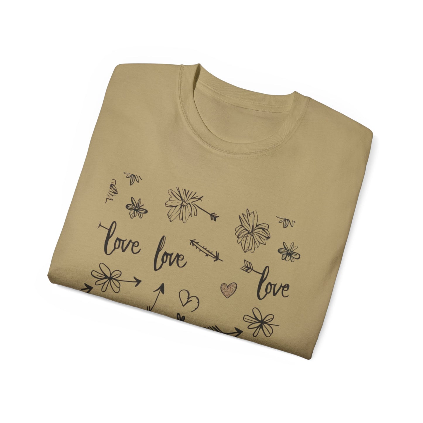 Maglietta Love Floral Ultra Cotton - Maglietta carina e comoda per ogni occasione