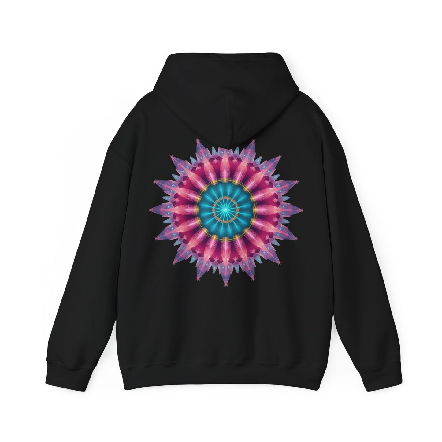Colorful Mandala Hoodie - Cozy Unisex Heavy Blend™ Sweatshirt for Comfy Days, Gift for Art Lovers, Casual Wear, Festival Apparel