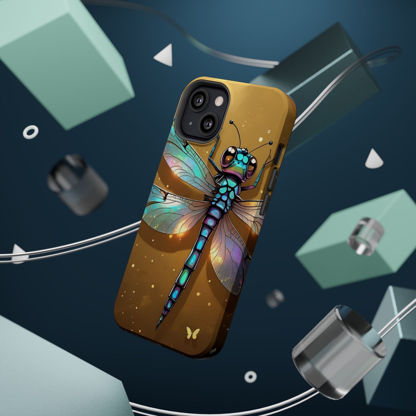 Dragonfly Magnetic Phone Case, Colorful Phone Cover, Gift for Nature Lovers, Unique Phone Accessory, Eco-Friendly Design