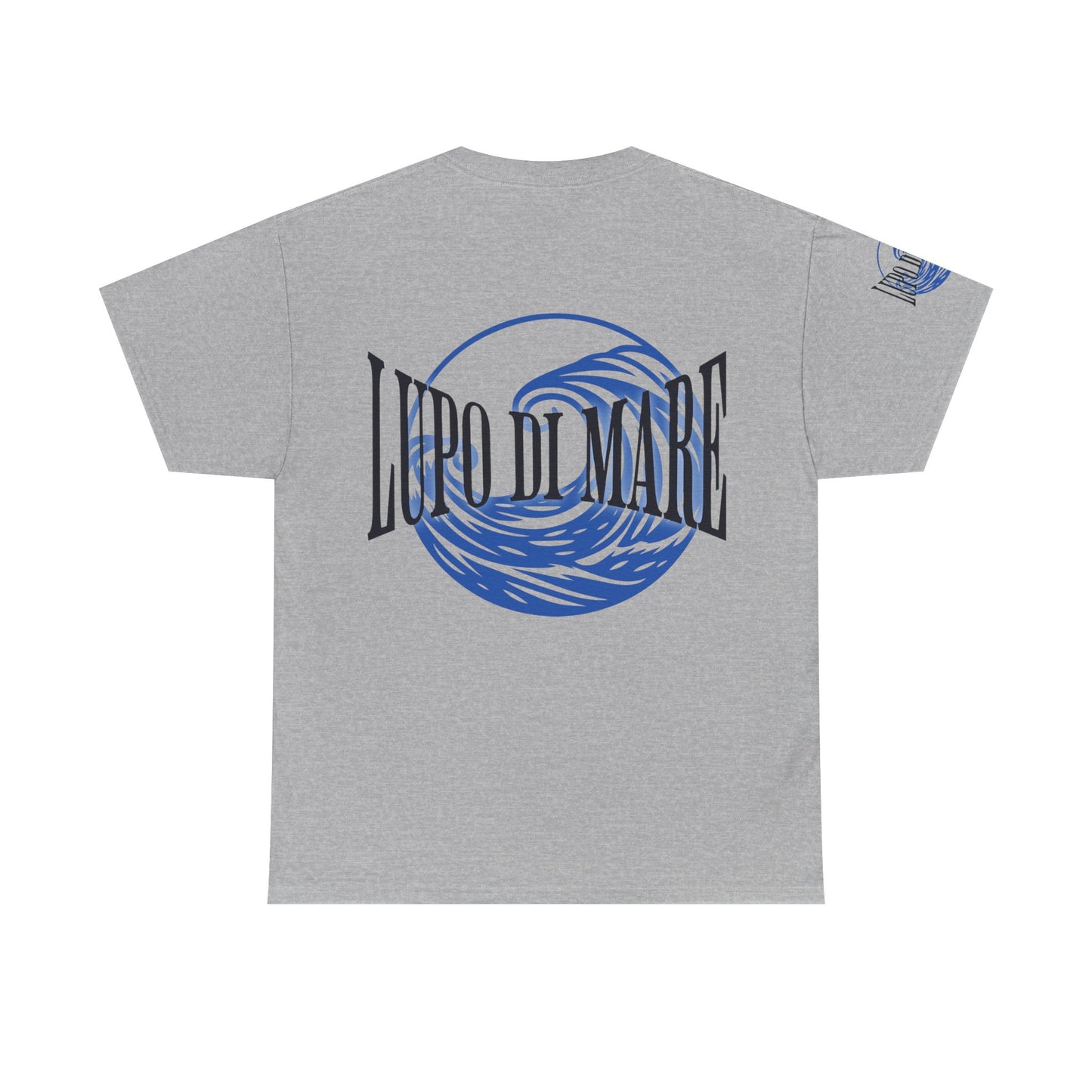 Camiseta de algodón grueso Lupo di Mare: camiseta gráfica Ocean Vibes