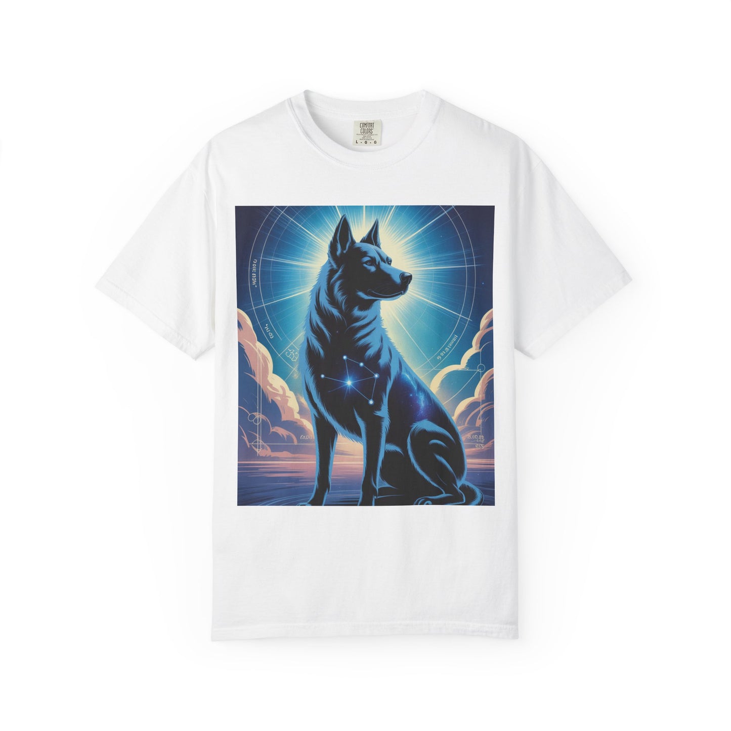 Cosmic Canine Men's T-shirt | Starry Dog Graphic Tee, Animal Lover Gift, Soft Cotton Top, Casual Wear, Unique Pet Shirt