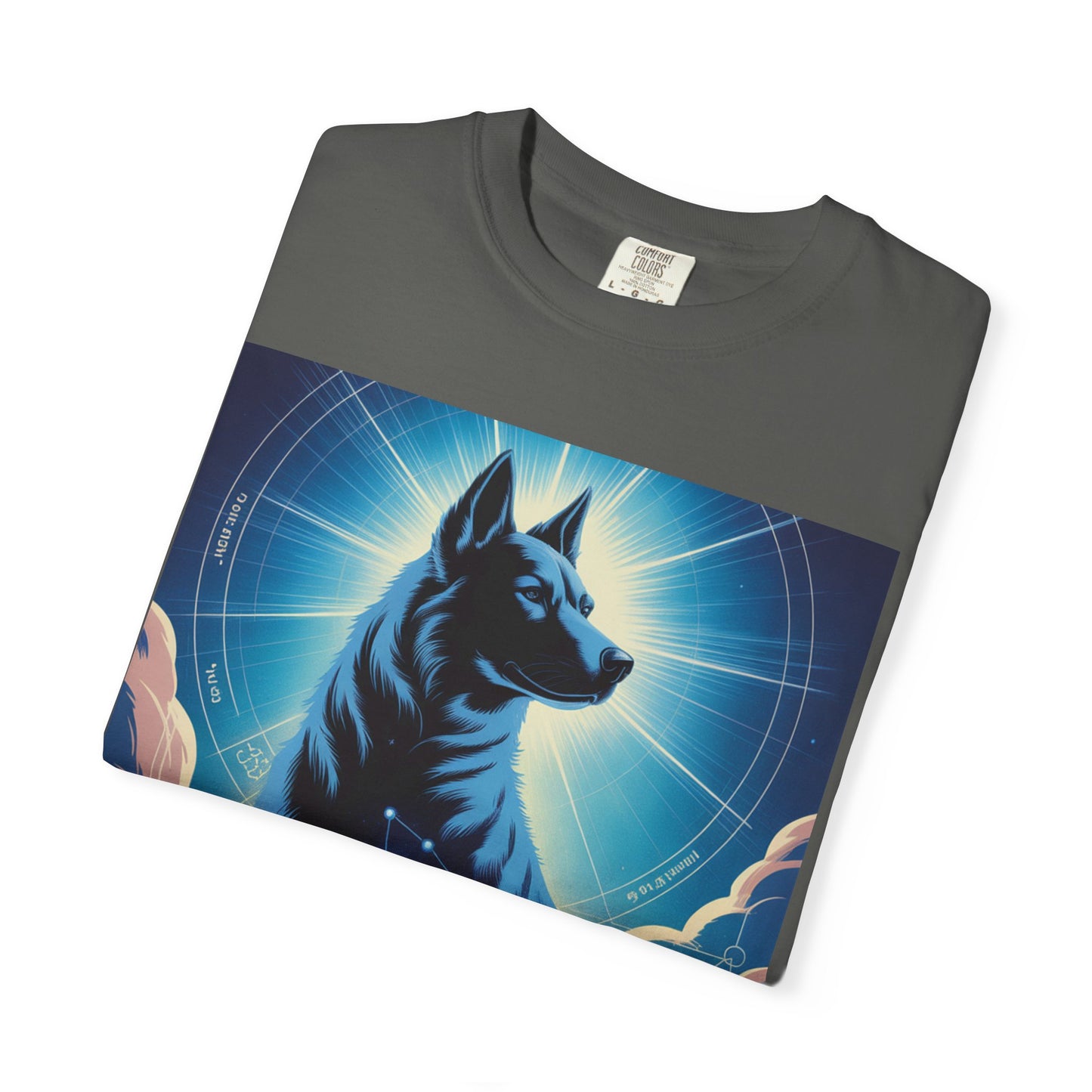 Cosmic Canine Men's T-shirt | Starry Dog Graphic Tee, Animal Lover Gift, Soft Cotton Top, Casual Wear, Unique Pet Shirt