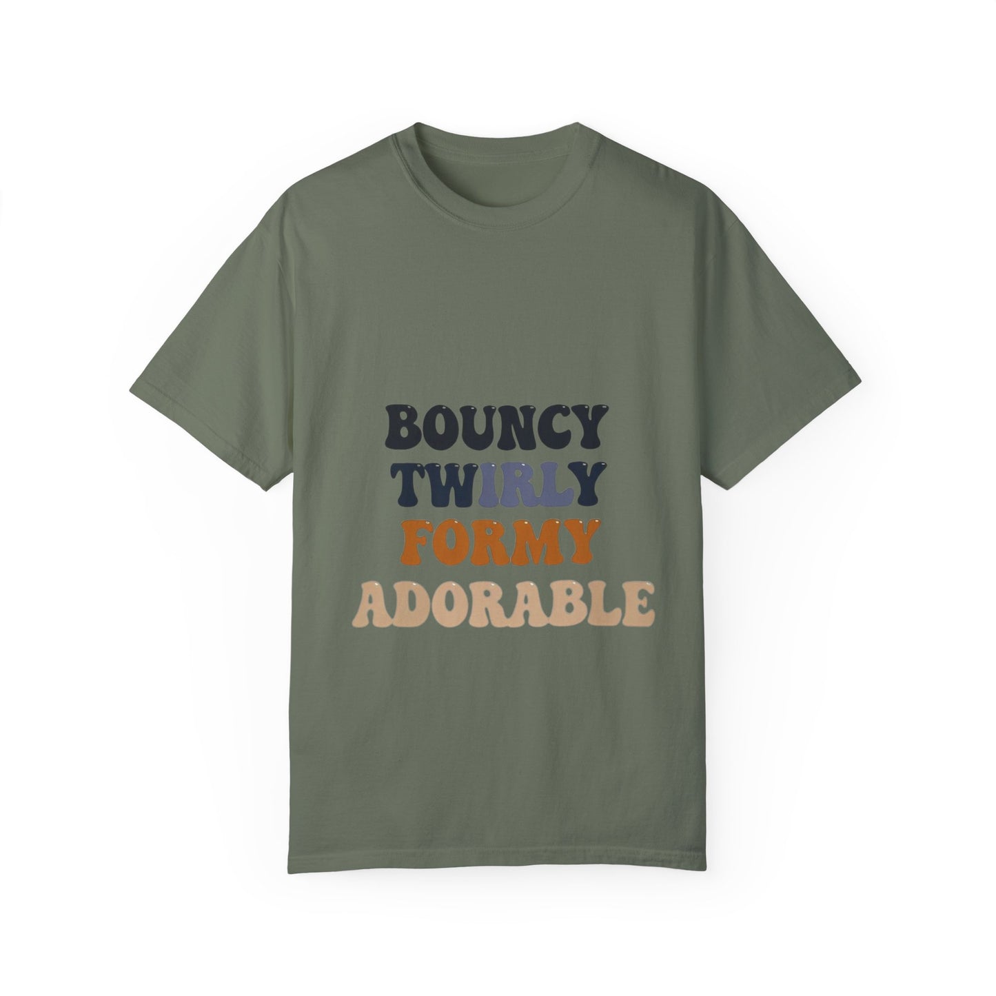 Bouncy Twirly Adorable T-Shirt – Men Garment-Dyed Tee for Fun Lovin' Souls