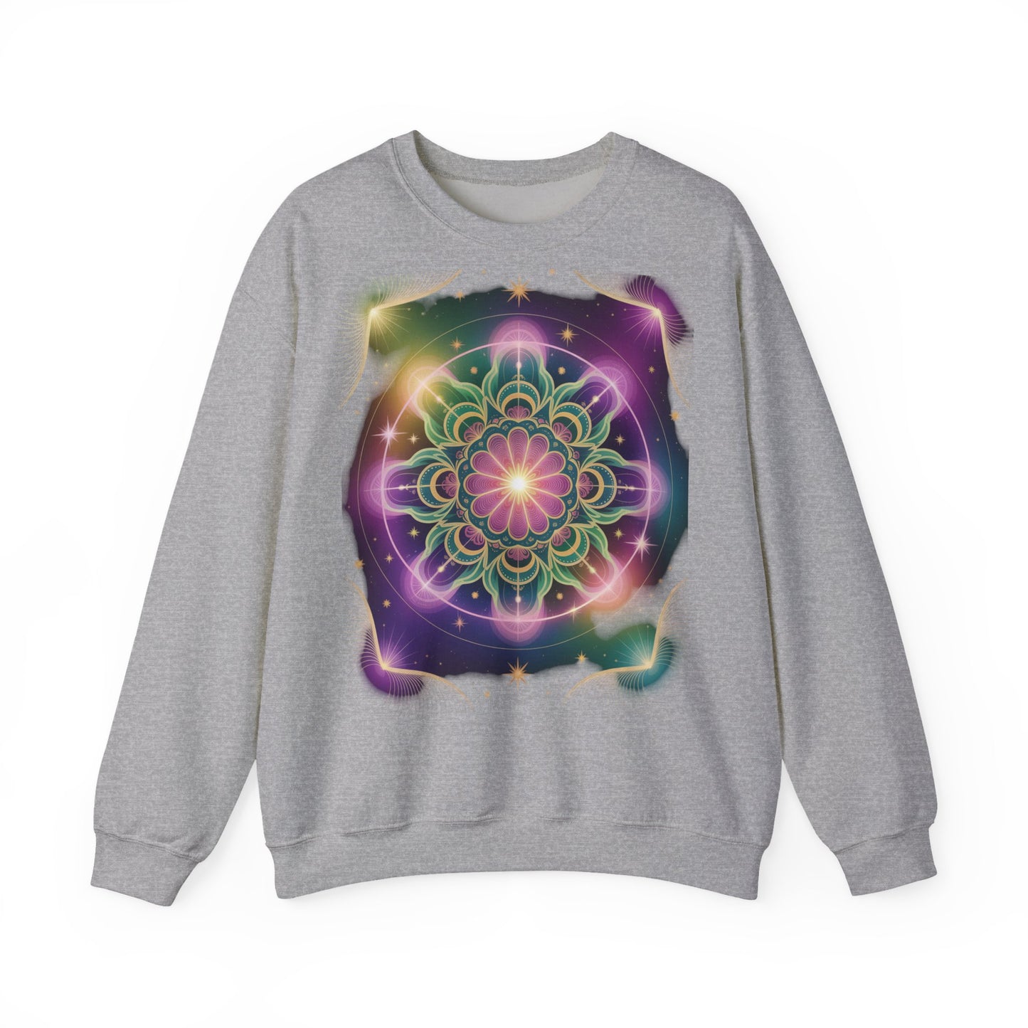 Cosmic Mandala Sweatshirt | Women's Crewneck | Soft Heavy Blend | Ideal for Cozy Nights, Meditation, Festivals, Gifts