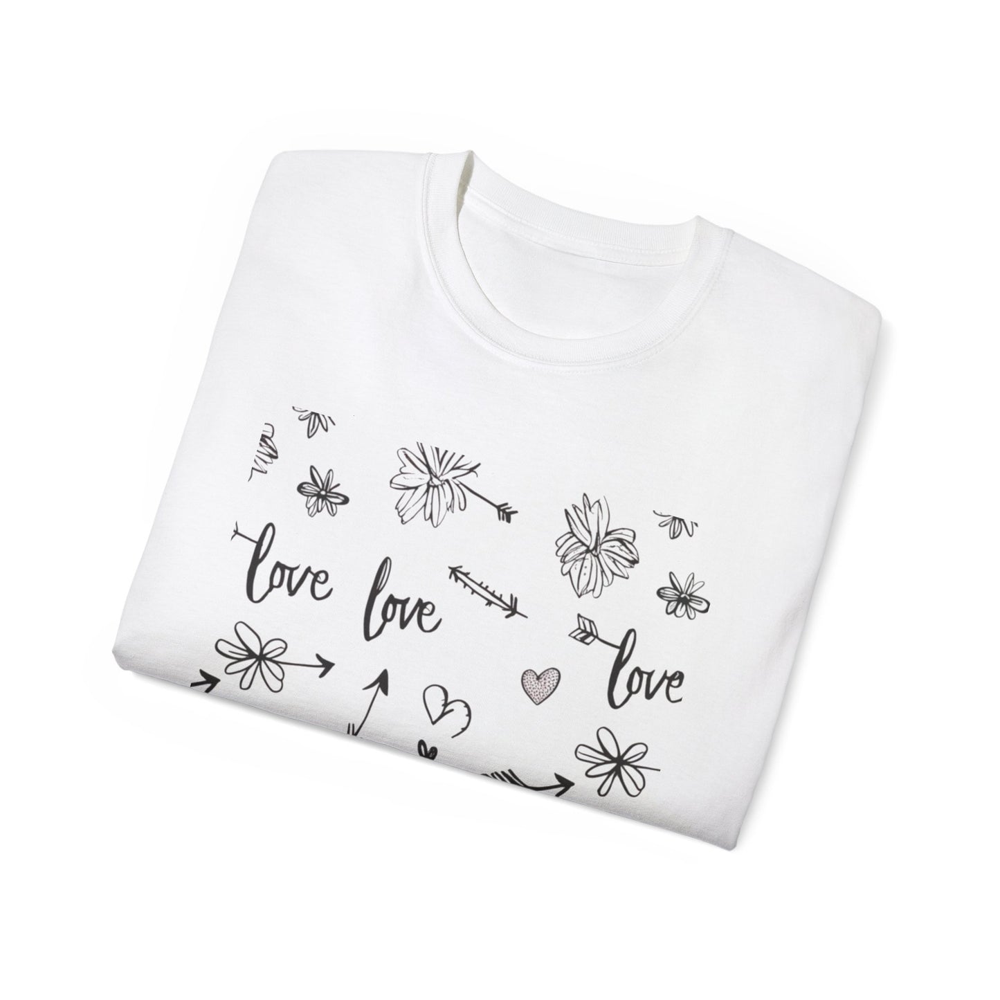 Maglietta Love Floral Ultra Cotton - Maglietta carina e comoda per ogni occasione