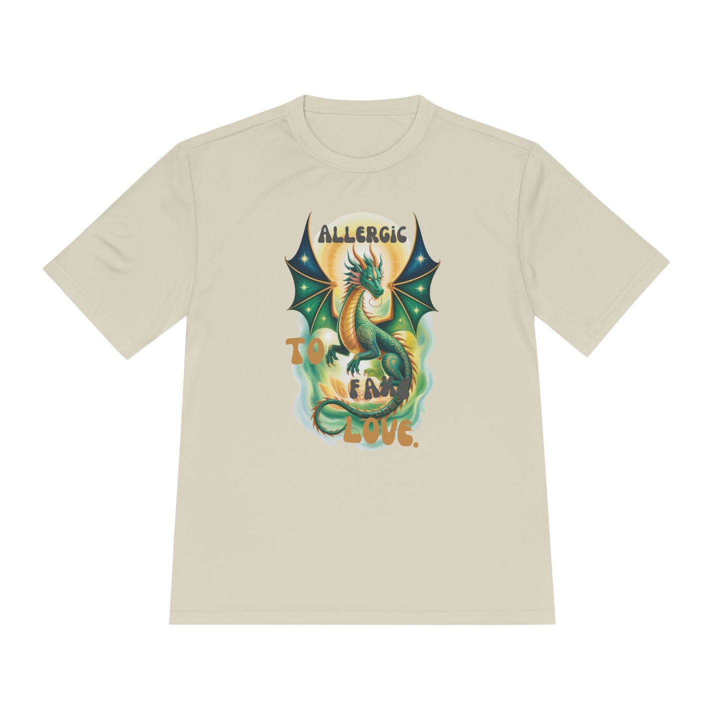 Dragon Allergy Moisture Wicking Tee, Funny T-Shirt for Allergy Awareness, Gift for Dragon Lovers, Fitness Wear, Unique Humor Tee