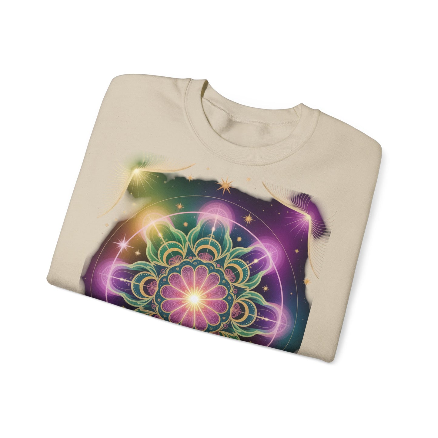 Cosmic Mandala Sweatshirt | Women's Crewneck | Soft Heavy Blend | Ideal for Cozy Nights, Meditation, Festivals, Gifts