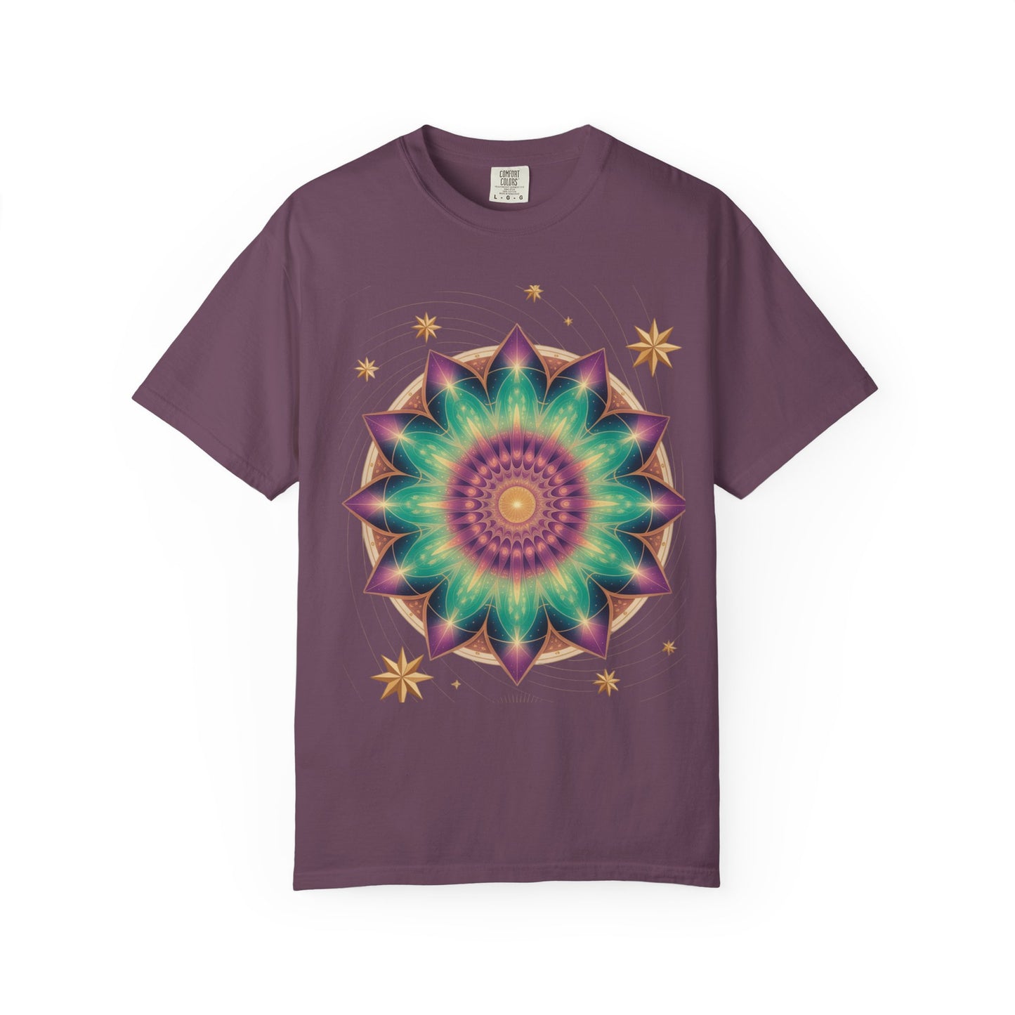 Tie-Dye Mandala T-Shirt, Spiritual Apparel, Bohemian Style Tee, Festival Wear, Eco-Friendly Fashion