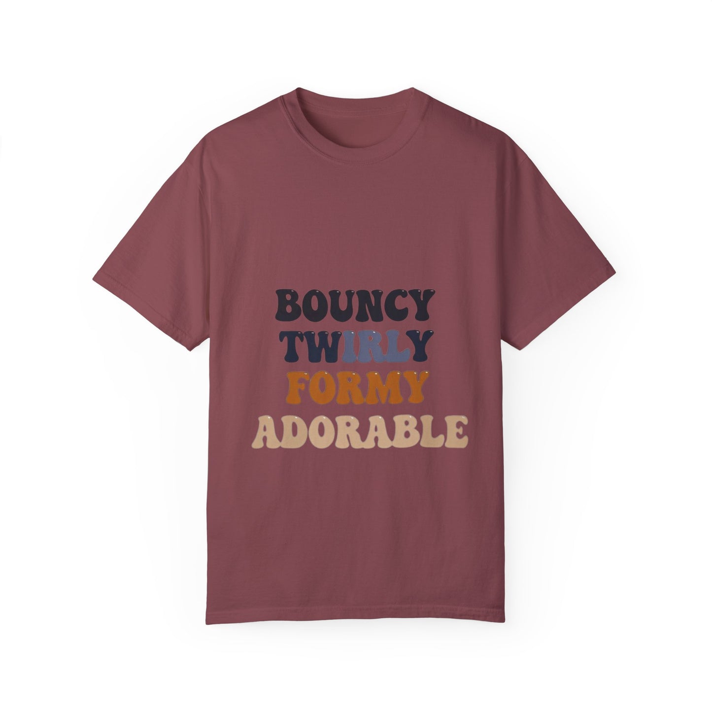 Bouncy Twirly Adorable T-Shirt – Men Garment-Dyed Tee for Fun Lovin' Souls