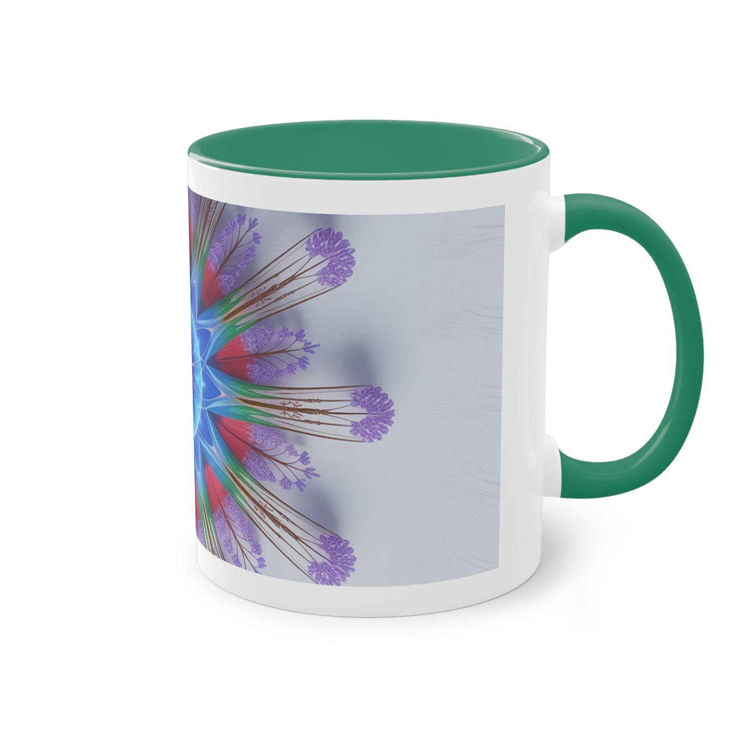 Kaleidoscope Two-Tone Coffee Mug - Vibrant Art Mug for Home & Office, Unique Gift for Coffee Lovers, Decorative Drinkware