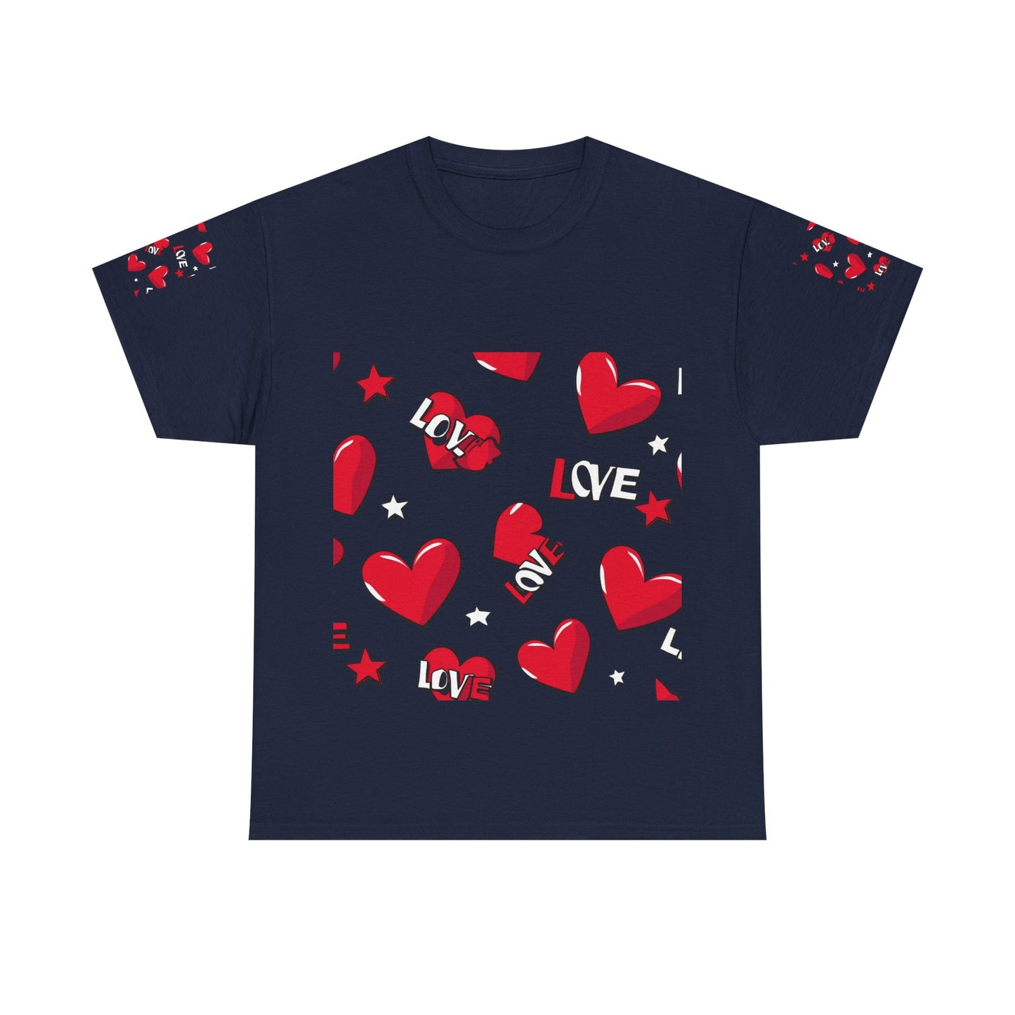 Maglietta in cotone pesante con cuore romantico - Perfetta per San Valentino e per tutti i giorni