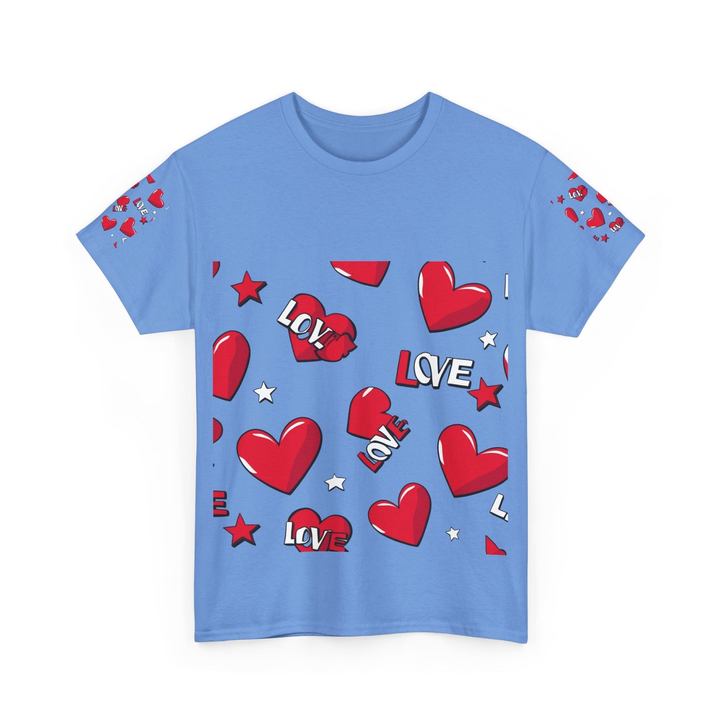 Maglietta in cotone pesante con cuore romantico - Perfetta per San Valentino e per tutti i giorni