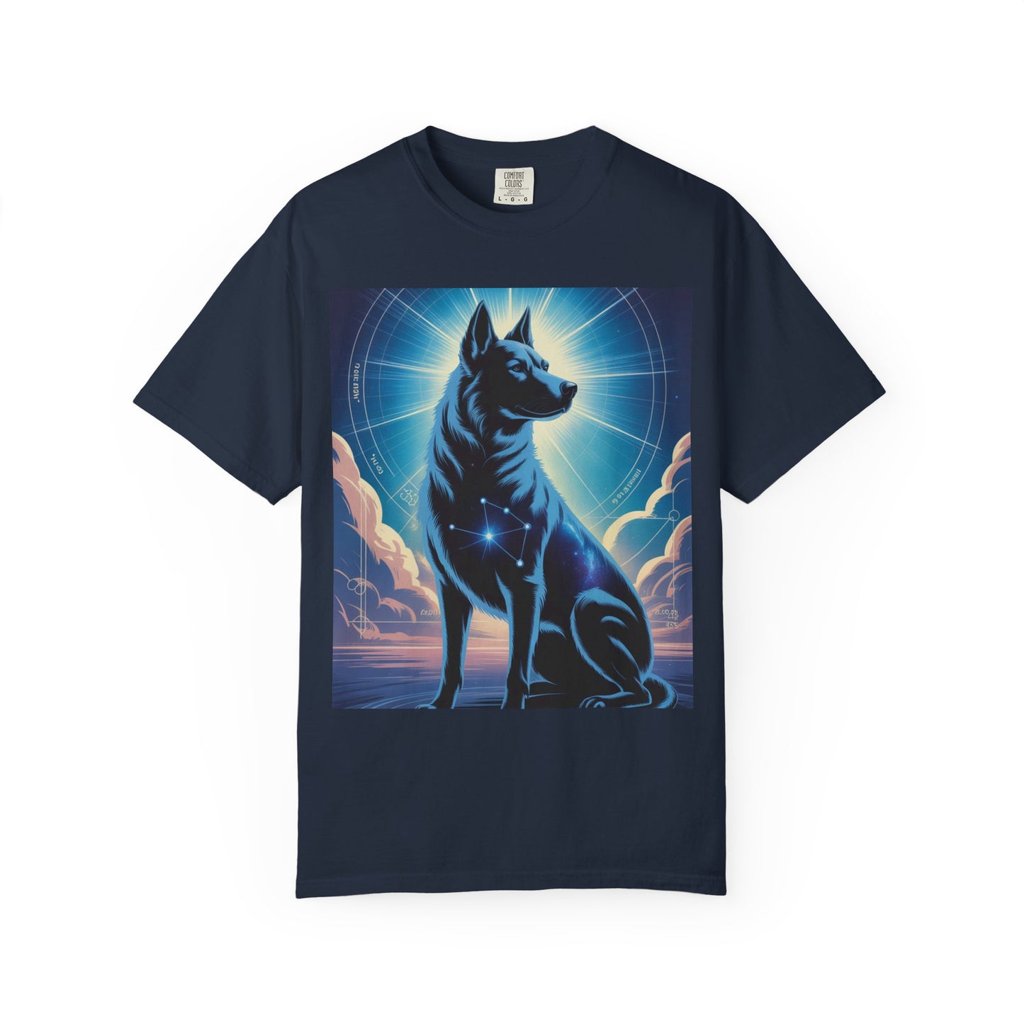 Cosmic Canine Men's T-shirt | Starry Dog Graphic Tee, Animal Lover Gift, Soft Cotton Top, Casual Wear, Unique Pet Shirt